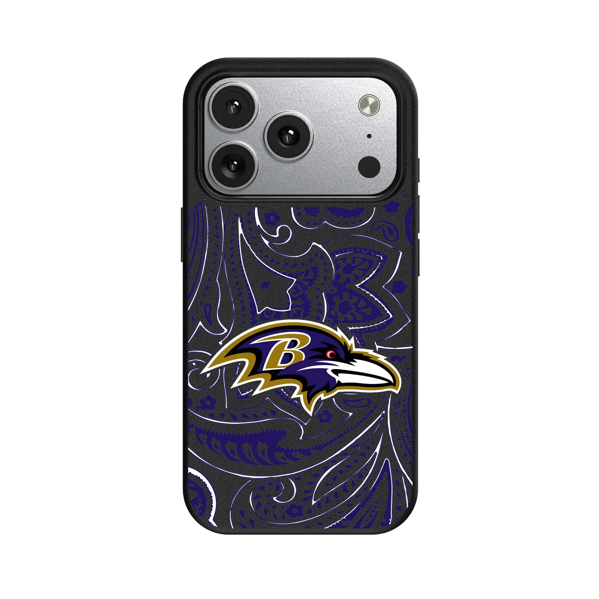 Baltimore Ravens Paisley iPhone MagSafe Compatible Phone Case for Apple iPhone#Device_iPhone 17 Pro