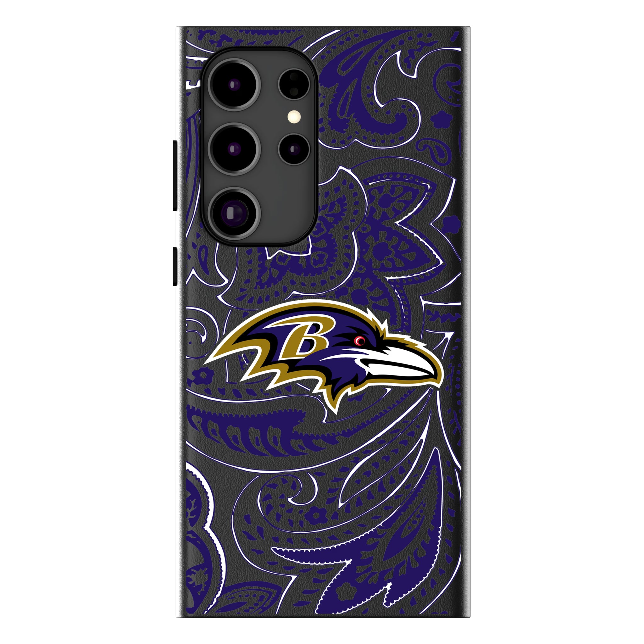 Baltimore Ravens Paisley Galaxy MagSafe Compatible Phone Case for Samsung Galaxy
