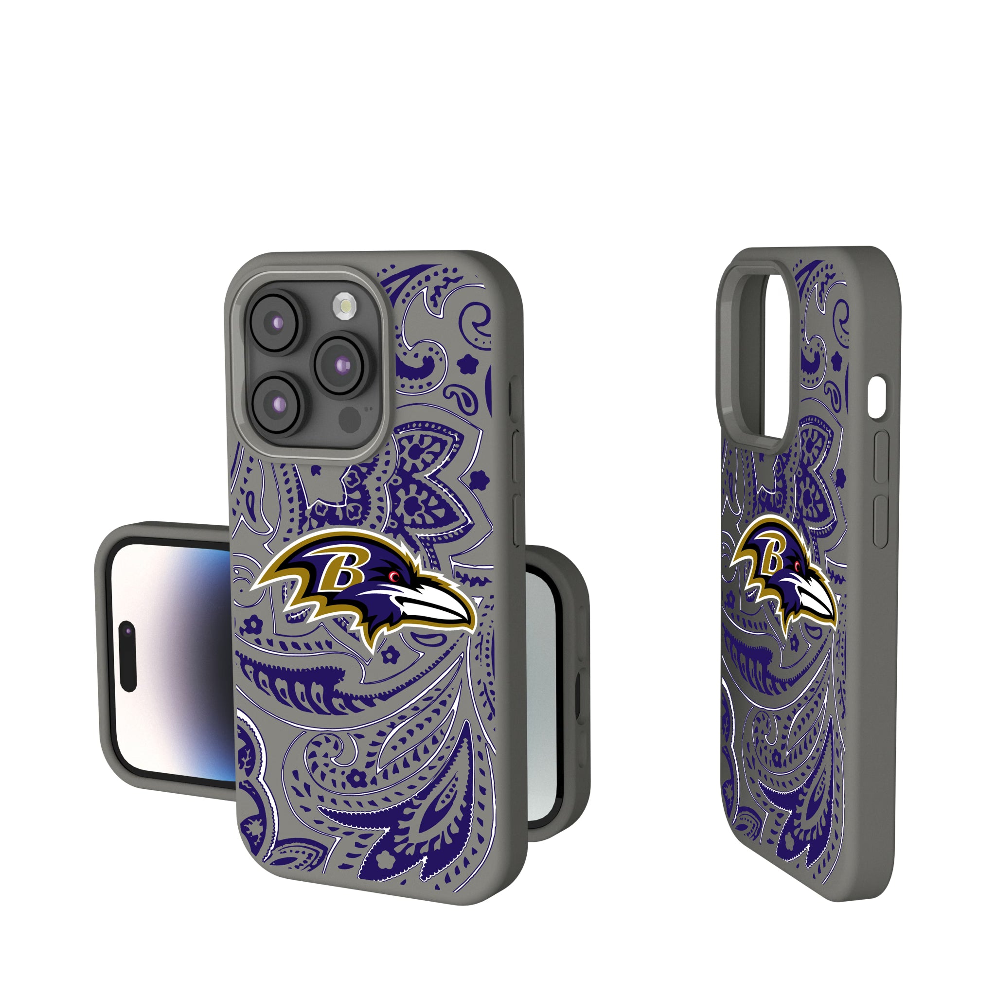 Baltimore Ravens Paisley iPhone Soft Touch Phone Case for Apple iPhone