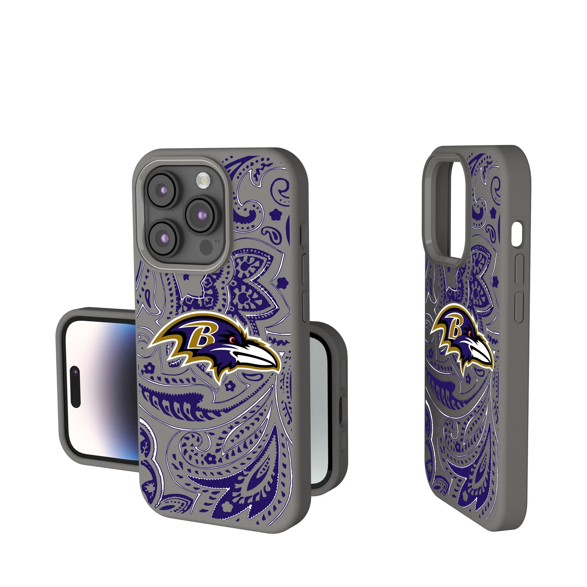 Baltimore Ravens Paisley iPhone Soft Touch Phone Case for Apple iPhone