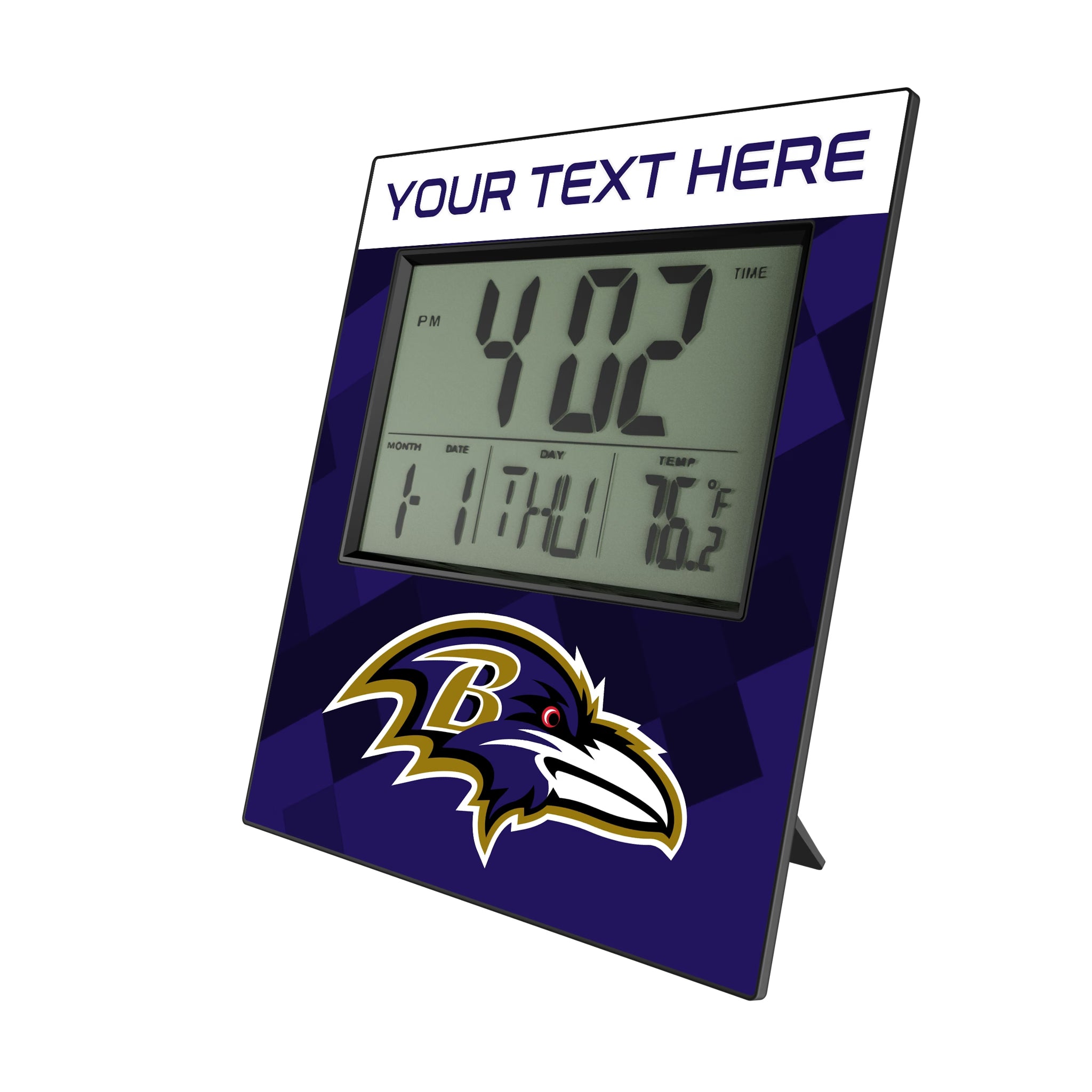 Baltimore Ravens Personalized Color Block Wall Clock