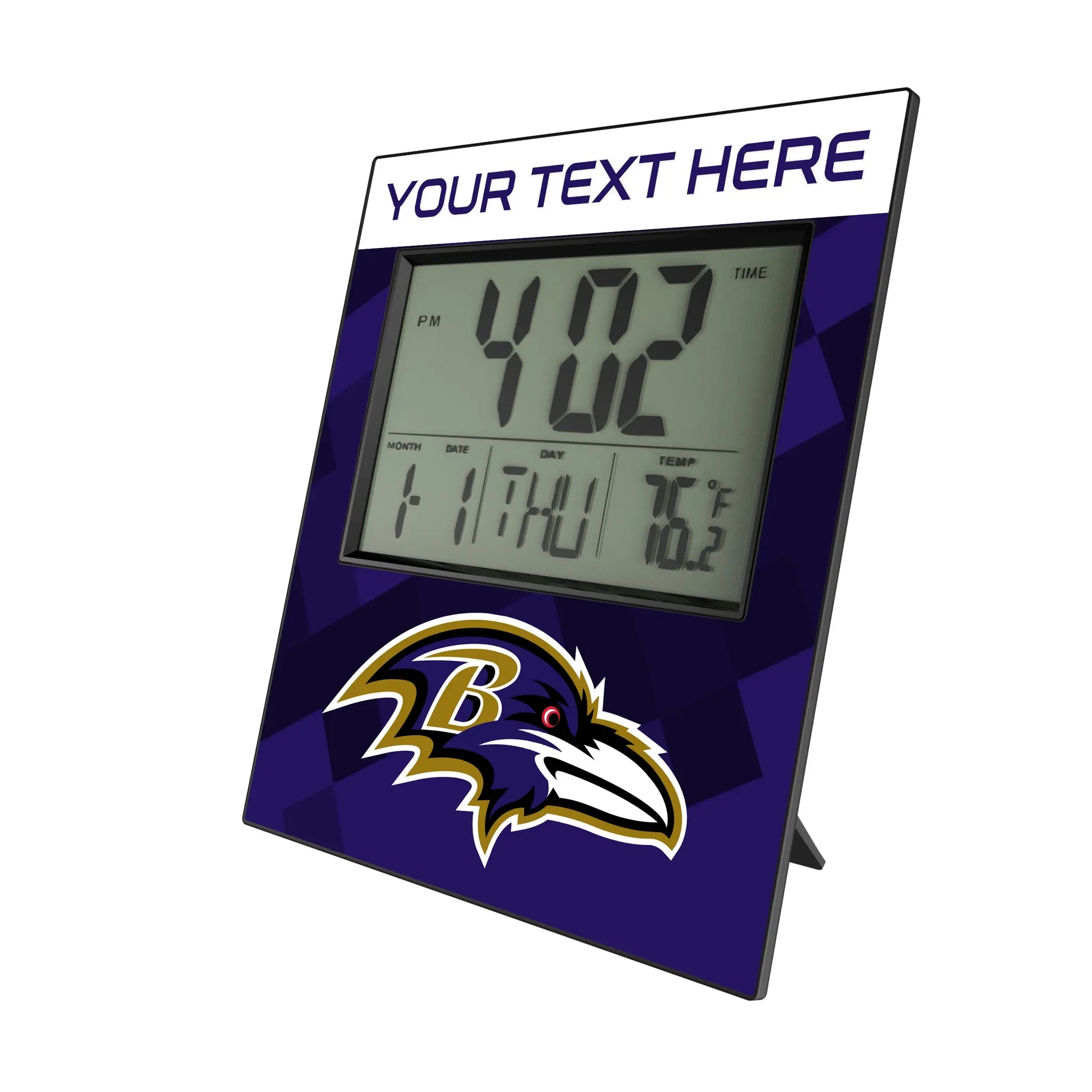 Baltimore Ravens Personalized Color Block Wall Clock