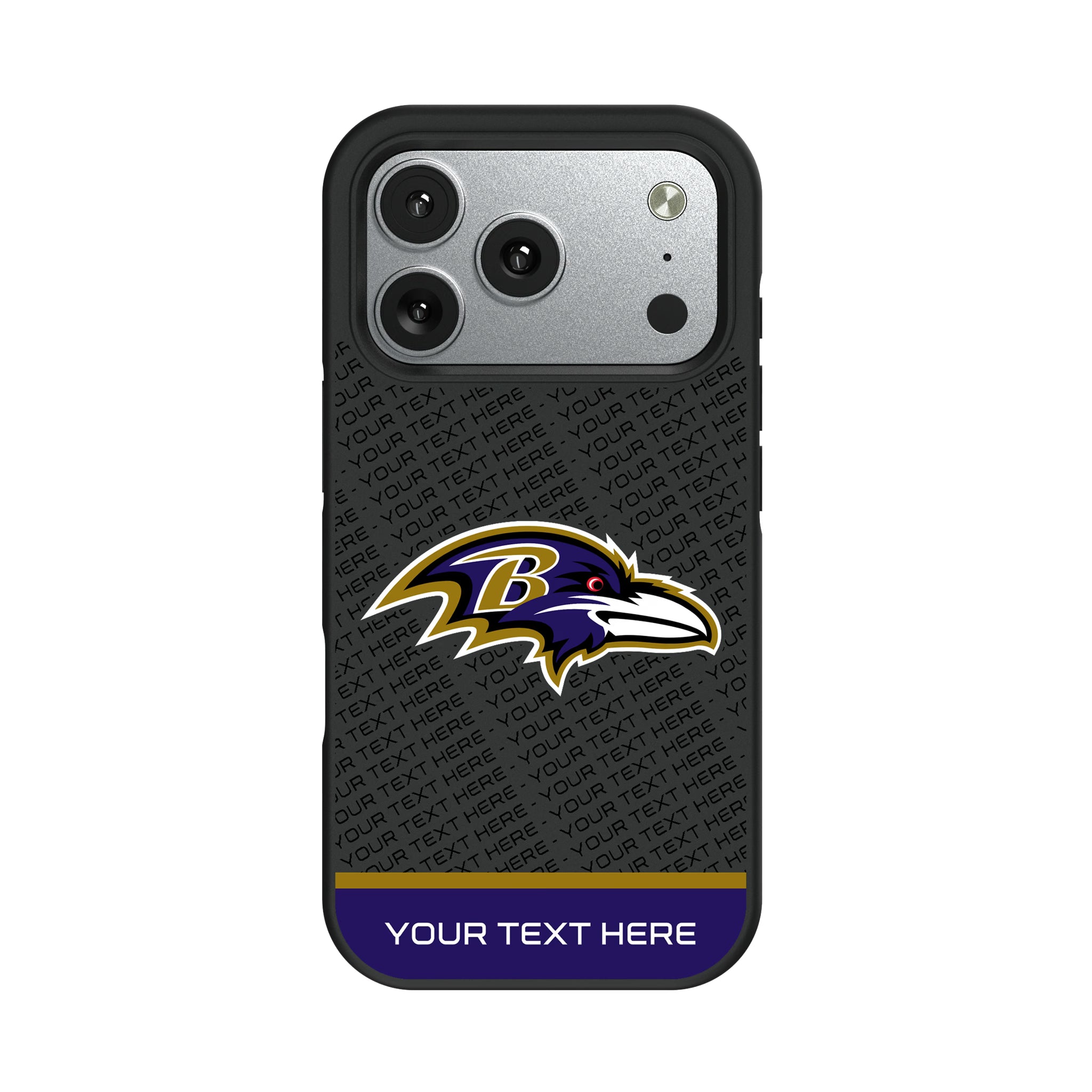 Baltimore Ravens Personalized EndZone Plus iPhone Bump Phone Case for Apple iPhone#Device_iPhone 17 Pro