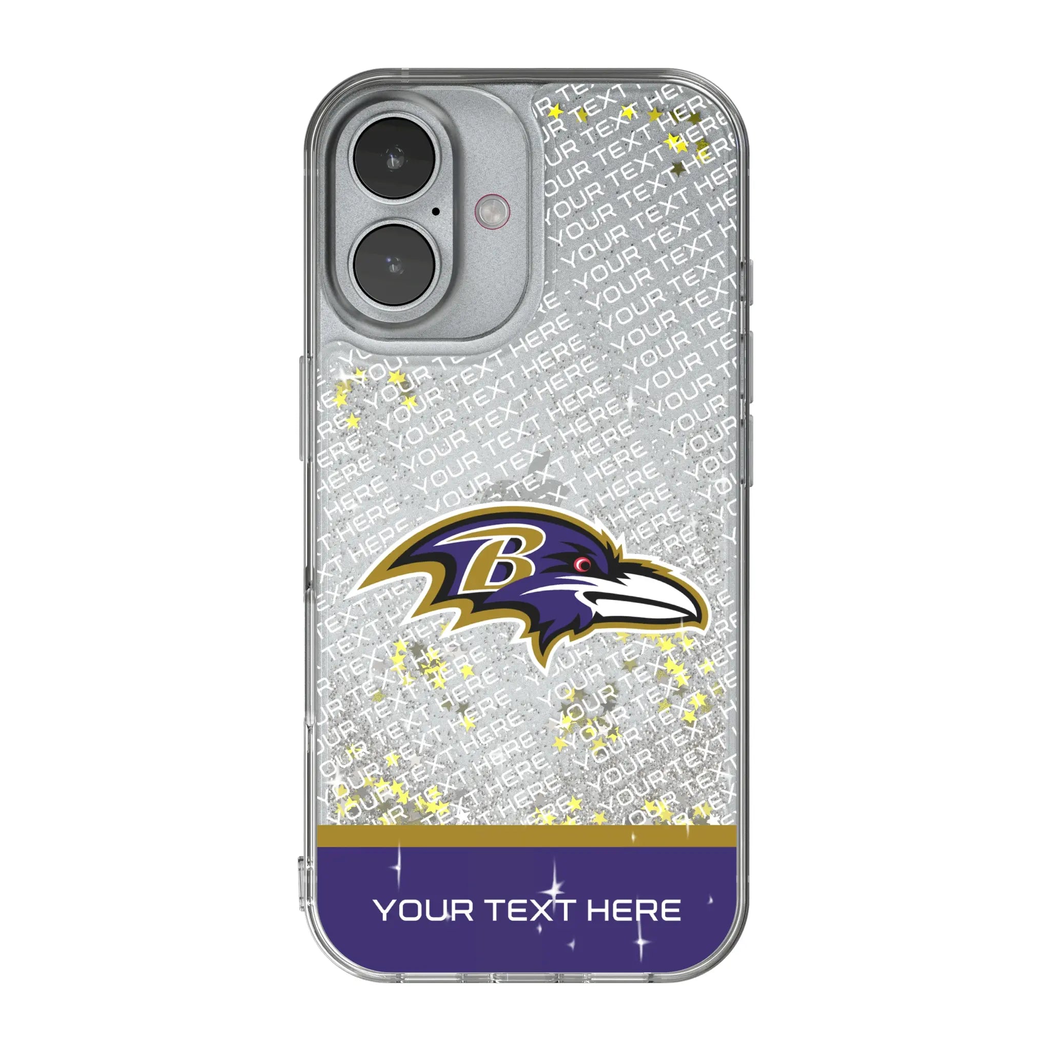 Baltimore Ravens Personalized EndZone Plus iPhone Glitter Phone Case for Apple iPhone