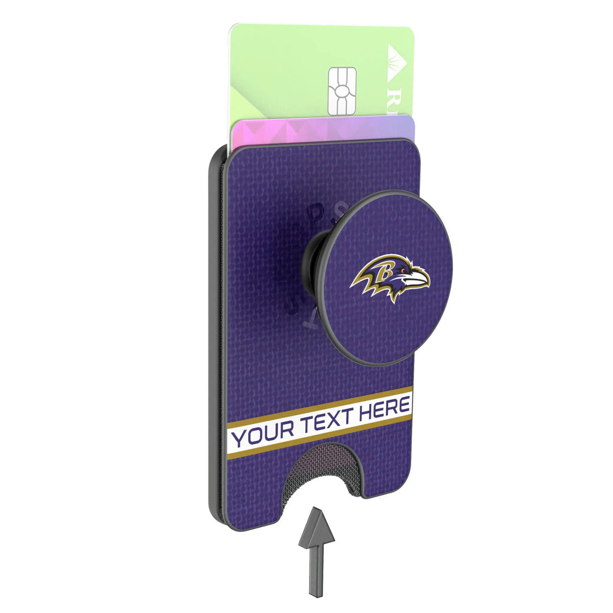 Baltimore Ravens Personalized Endzone Solid Popsockets Wallet Magnetic - Detail