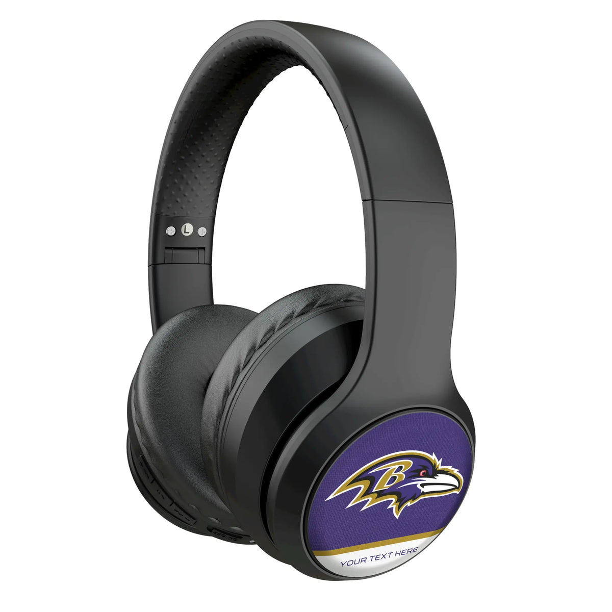 Baltimore Ravens Personalized Endzone Solid Wireless Over-Ear Headphones With Case