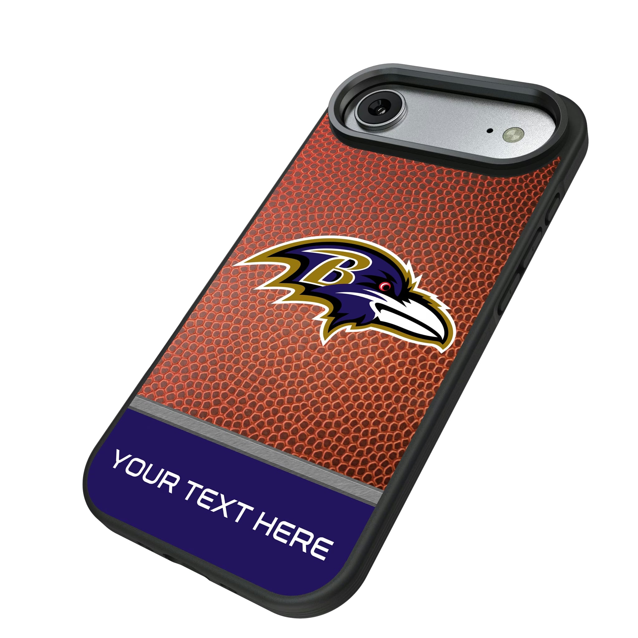 Baltimore Ravens Personalized Football iPhone Bump Phone Case for Apple iPhone - Isometric View#Device_iPhone Air