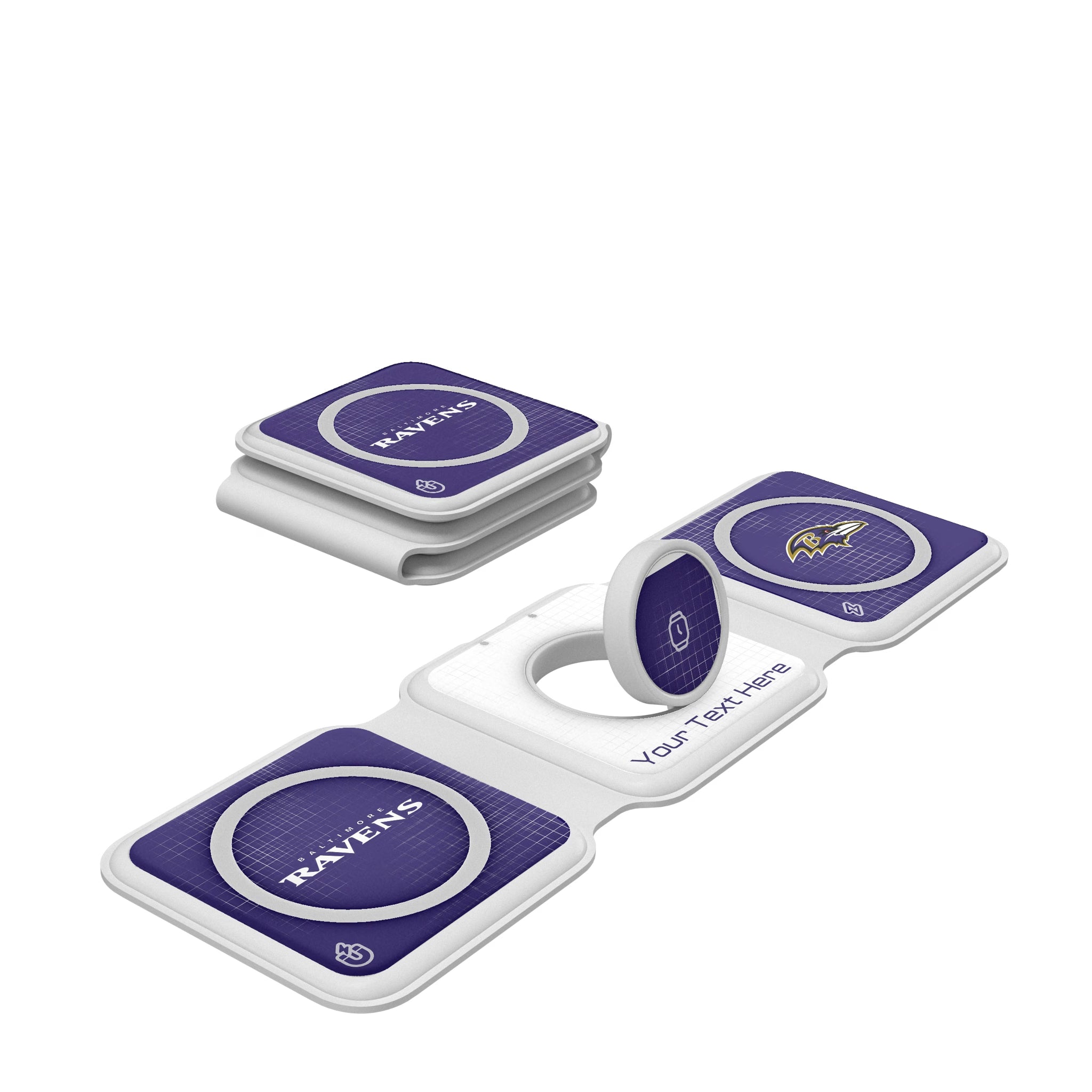 Baltimore Ravens Personalized Hatch Foldable 3 in 1 Charger