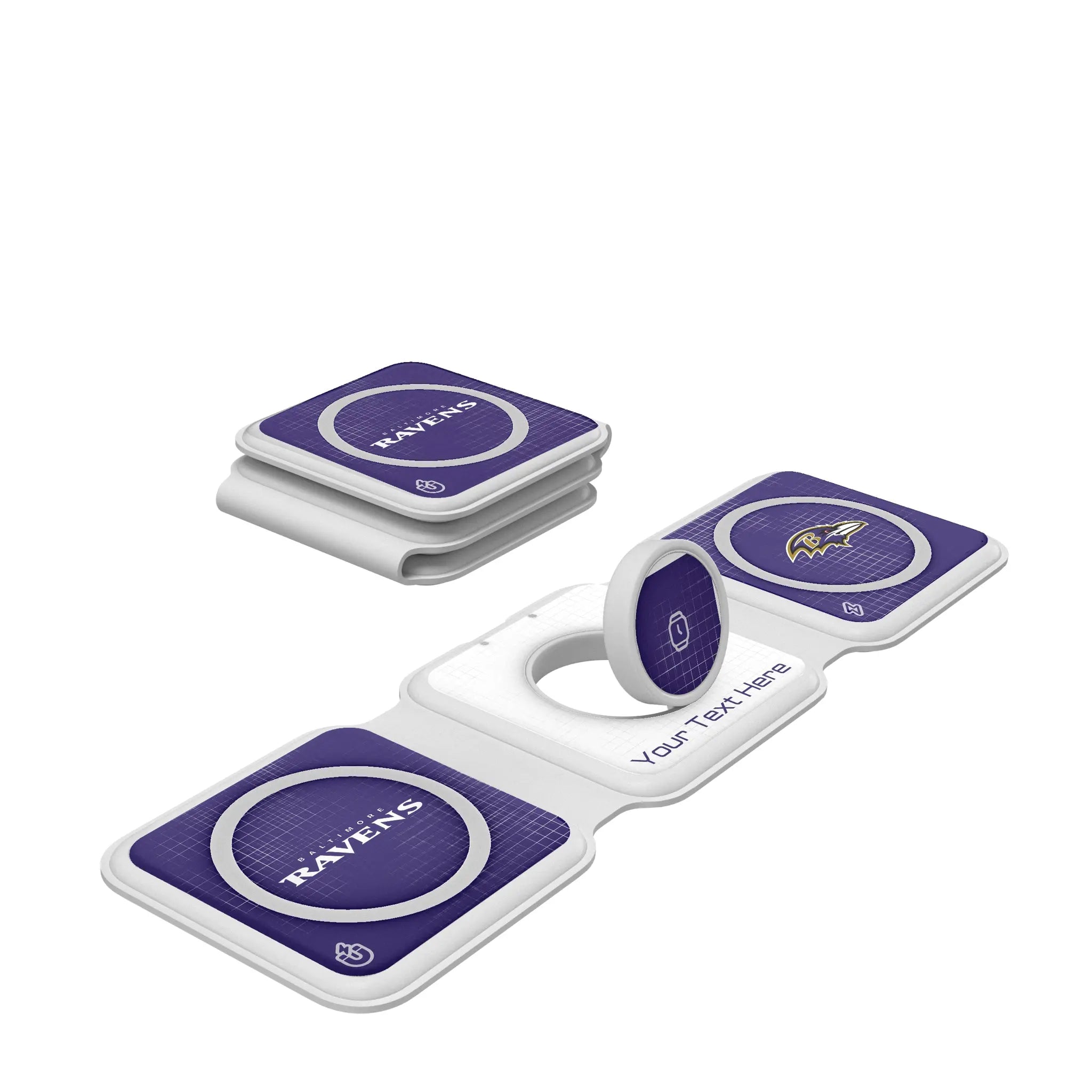 Baltimore Ravens Personalized Hatch Foldable 3 in 1 Charger