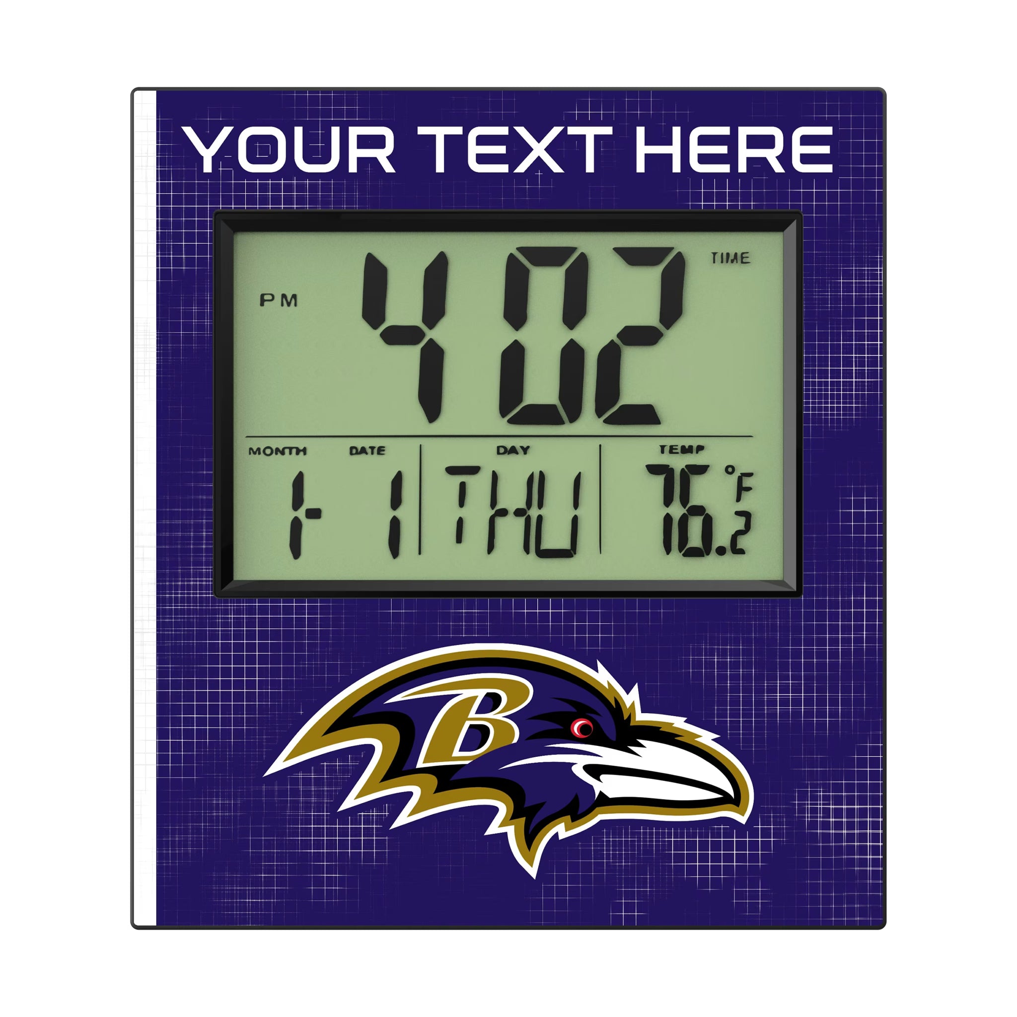 Baltimore Ravens Personalized Hatch Wall Clock