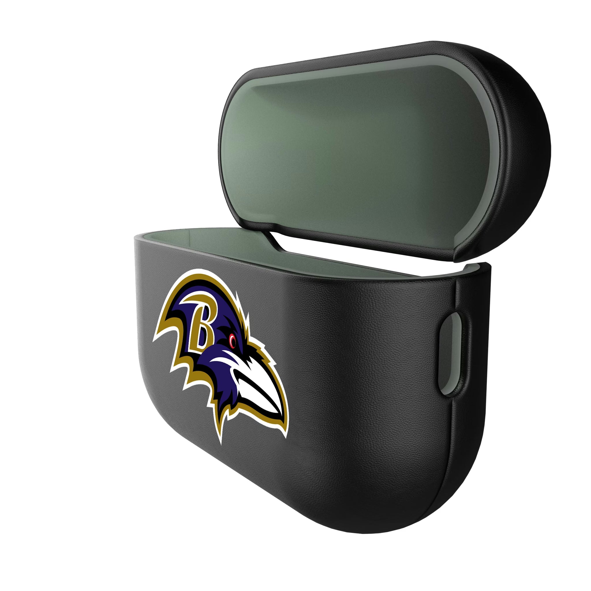 Baltimore Ravens Personalized Insignia AirPods AirPod Case Cover - Isometric View#Device_AirPods Pro 3