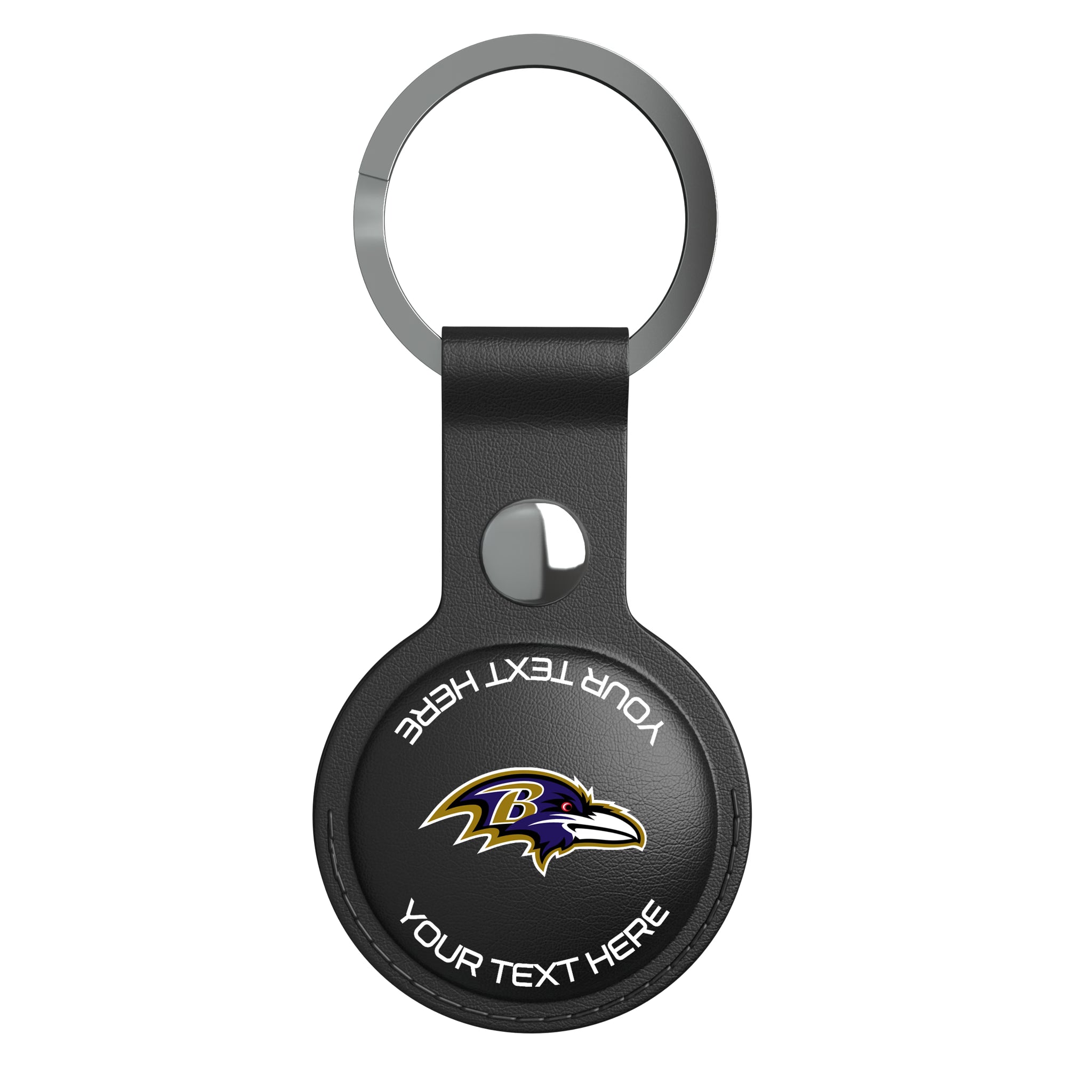 Baltimore Ravens Personalized Insignia AirTag Black Airtag Holder