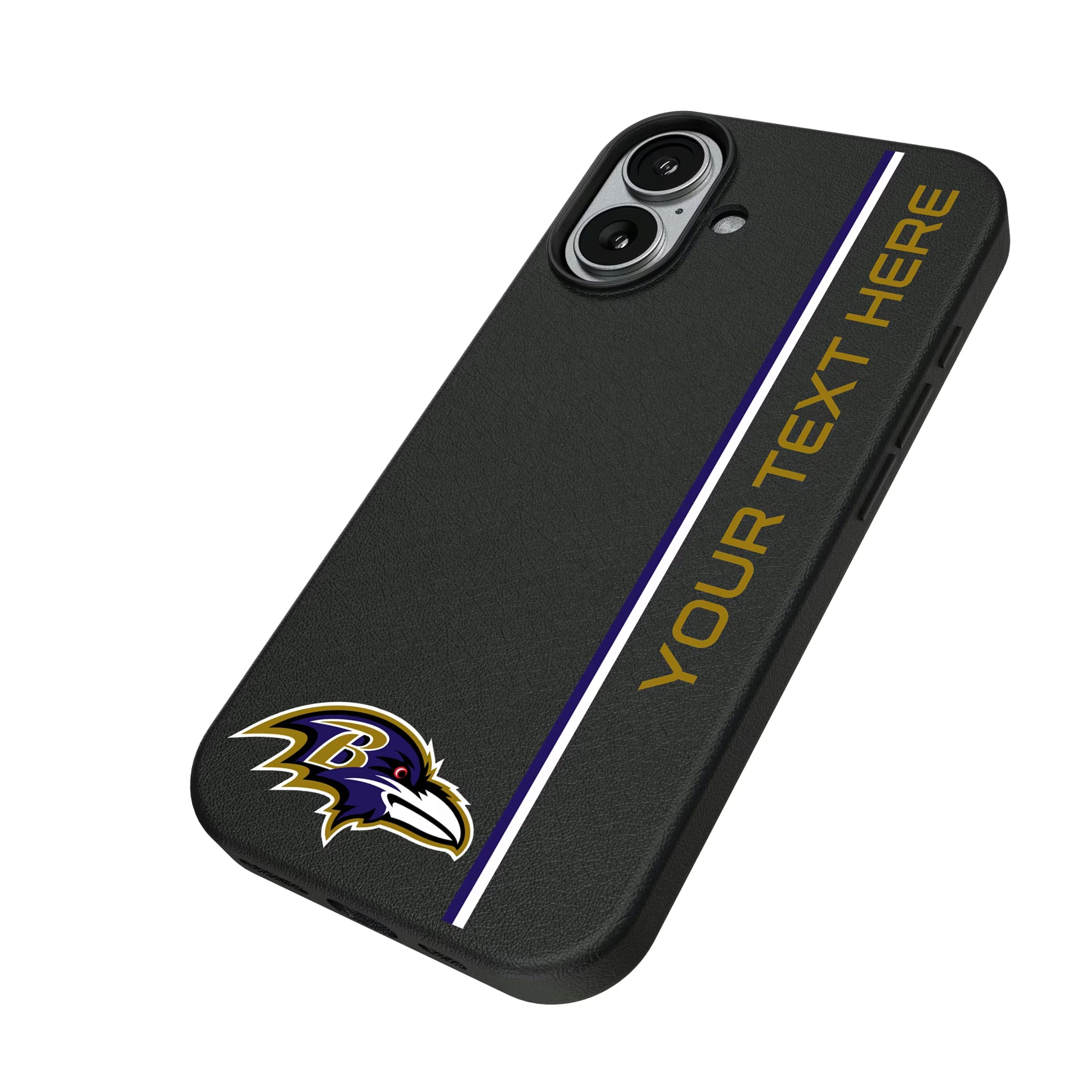 Baltimore Ravens Personalized Sidebard iPhone MagSafe Compatible Phone Case for Apple iPhone - Isometric View#Device_iPhone 17
