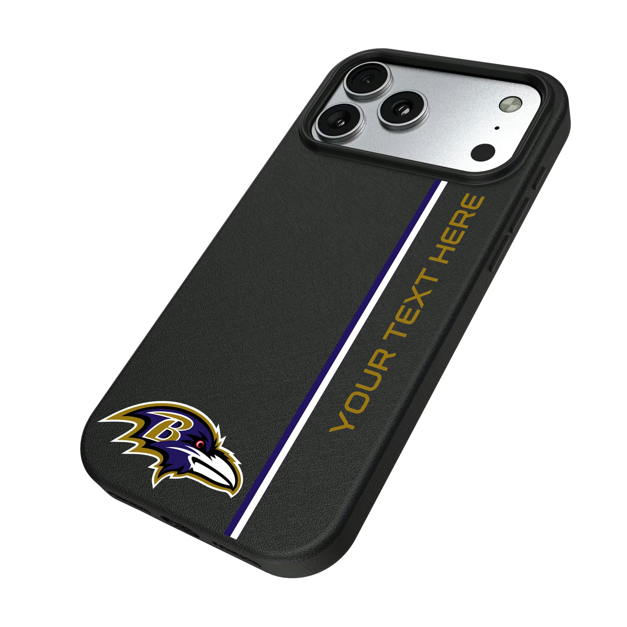 Baltimore Ravens Personalized Sidebard iPhone MagSafe Compatible Phone Case for Apple iPhone - Isometric View#Device_iPhone 17 Pro Max
