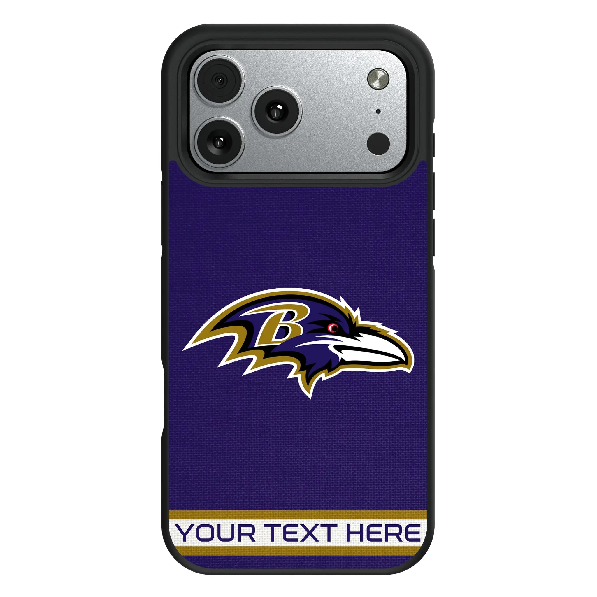 Baltimore Ravens Personalized Stripe iPhone Bump Phone Case for Apple iPhone#Device_iPhone 17 Pro Max