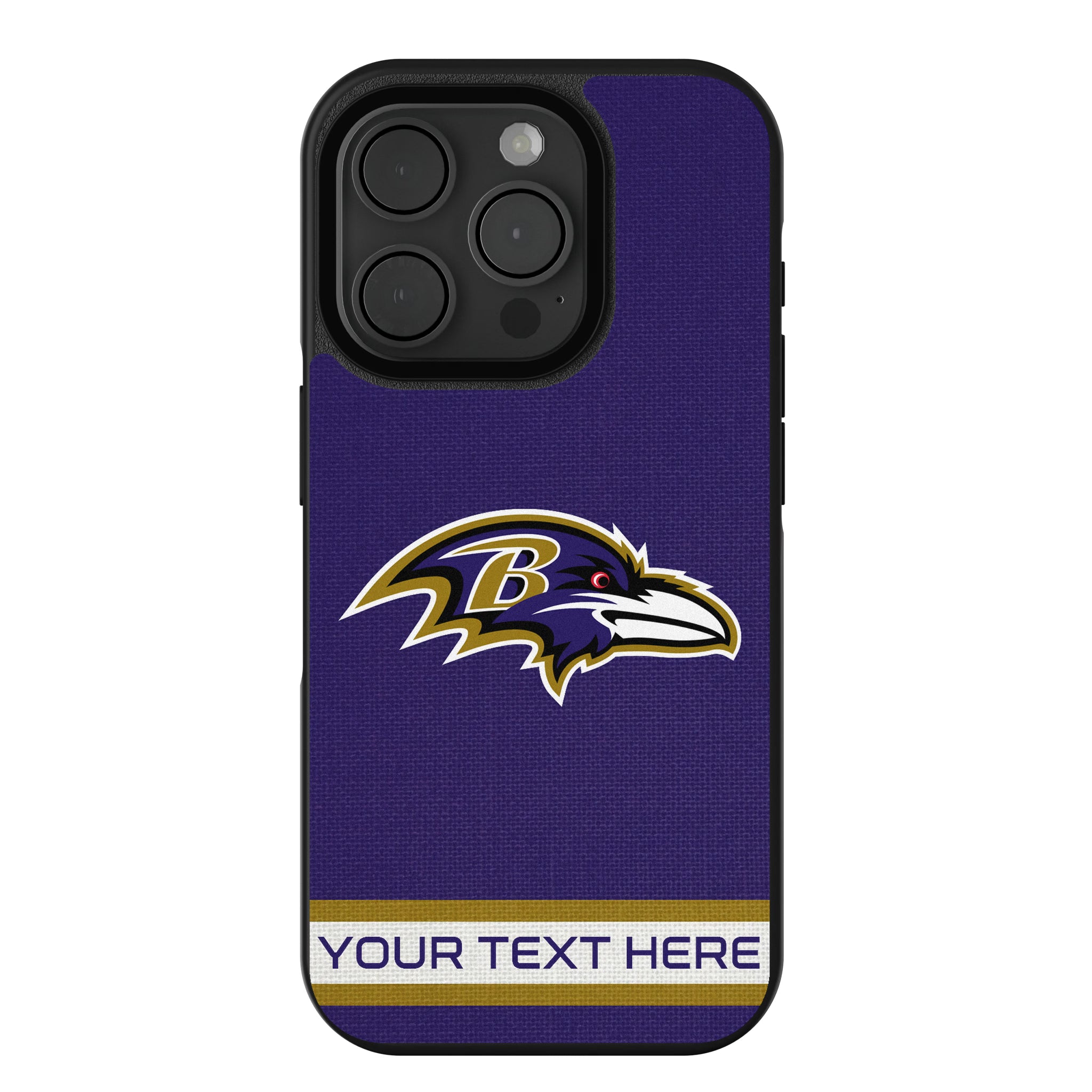 Baltimore Ravens Personalized Stripe iPhone Bump Phone Case for Apple iPhone