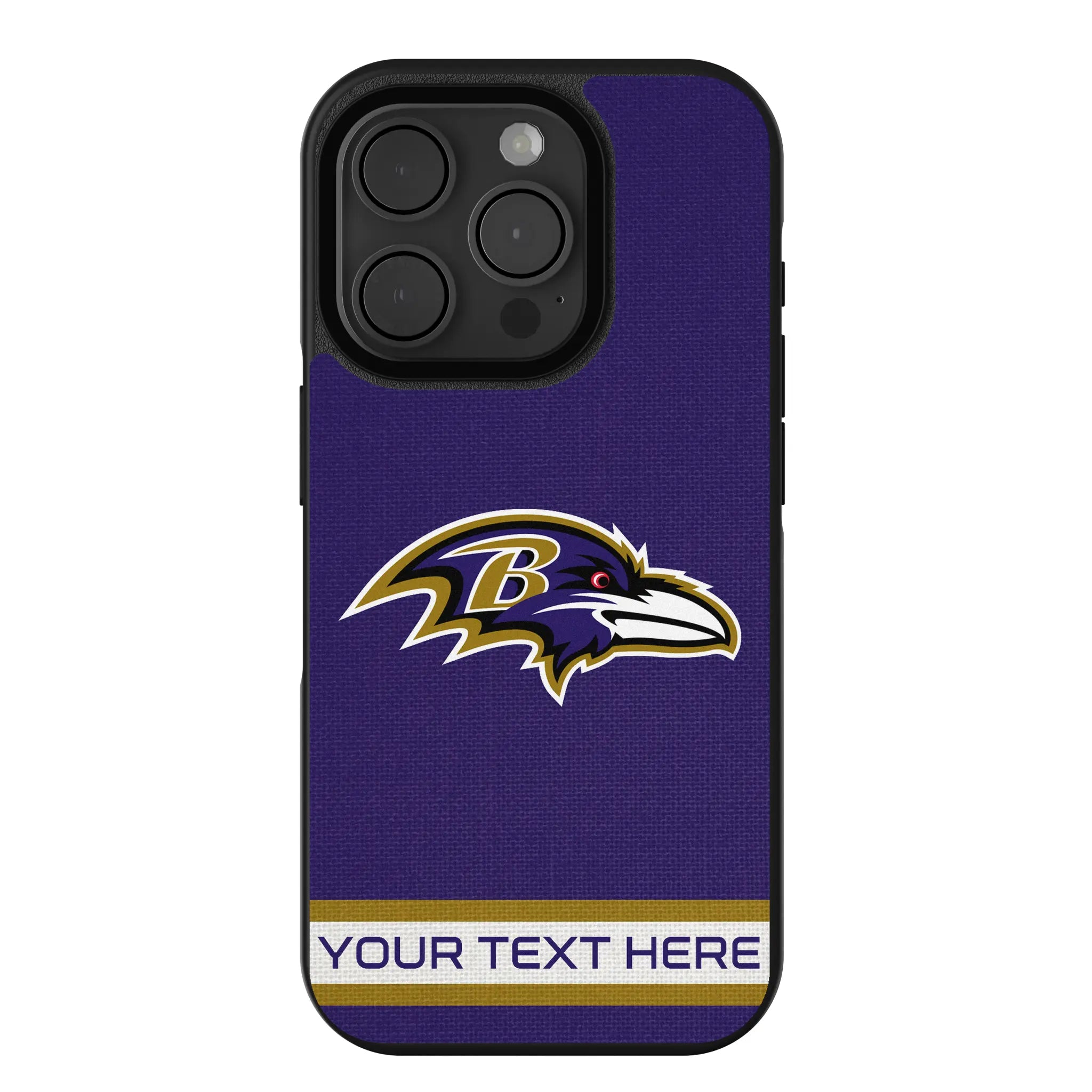 Baltimore Ravens Personalized Stripe iPhone Bump Phone Case for Apple iPhone