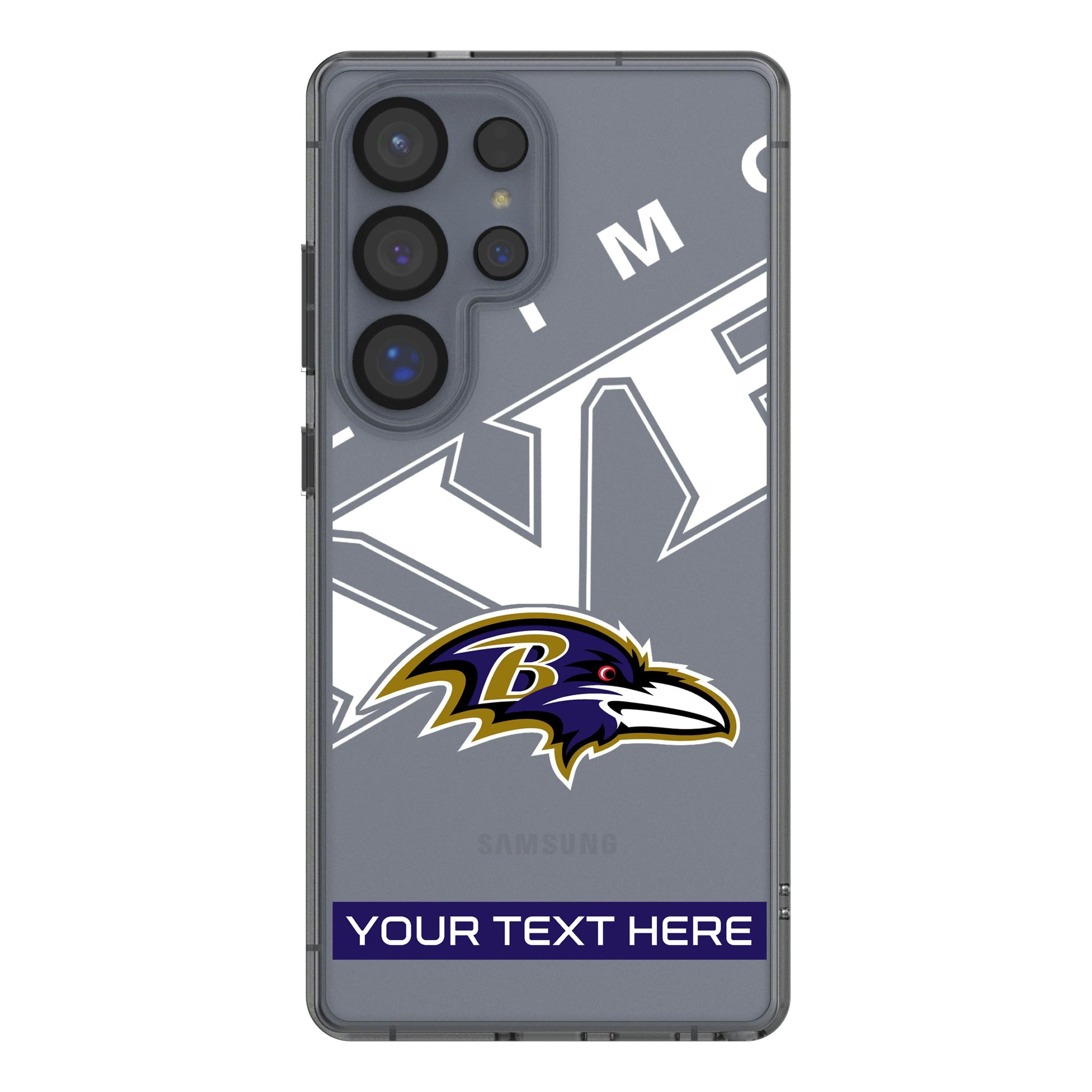 Baltimore Ravens Personalized Tilt Galaxy Clear Phone Case for Samsung Galaxy