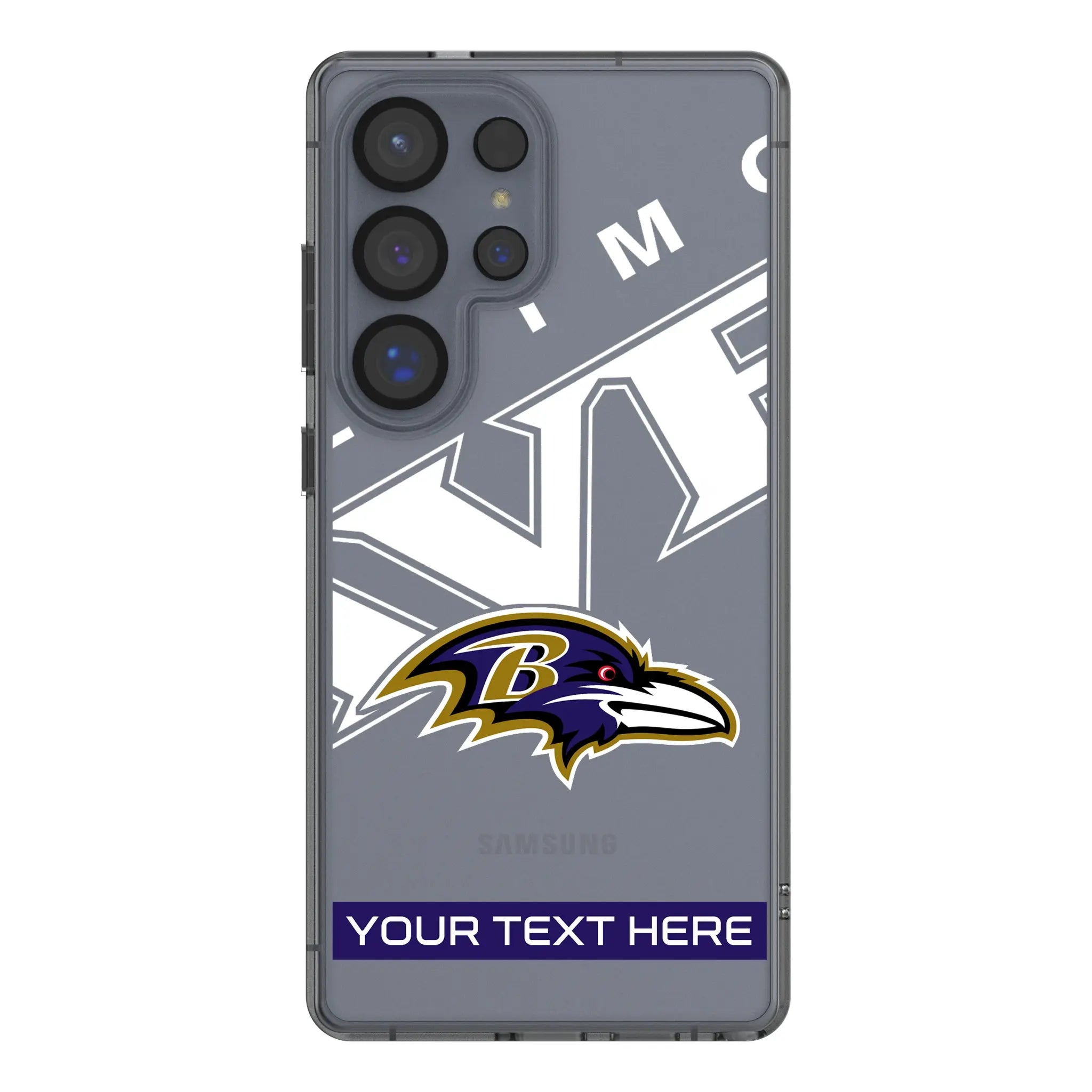 Baltimore Ravens Personalized Tilt Galaxy Clear Phone Case for Samsung Galaxy#Device_Galaxy S25 Ultra
