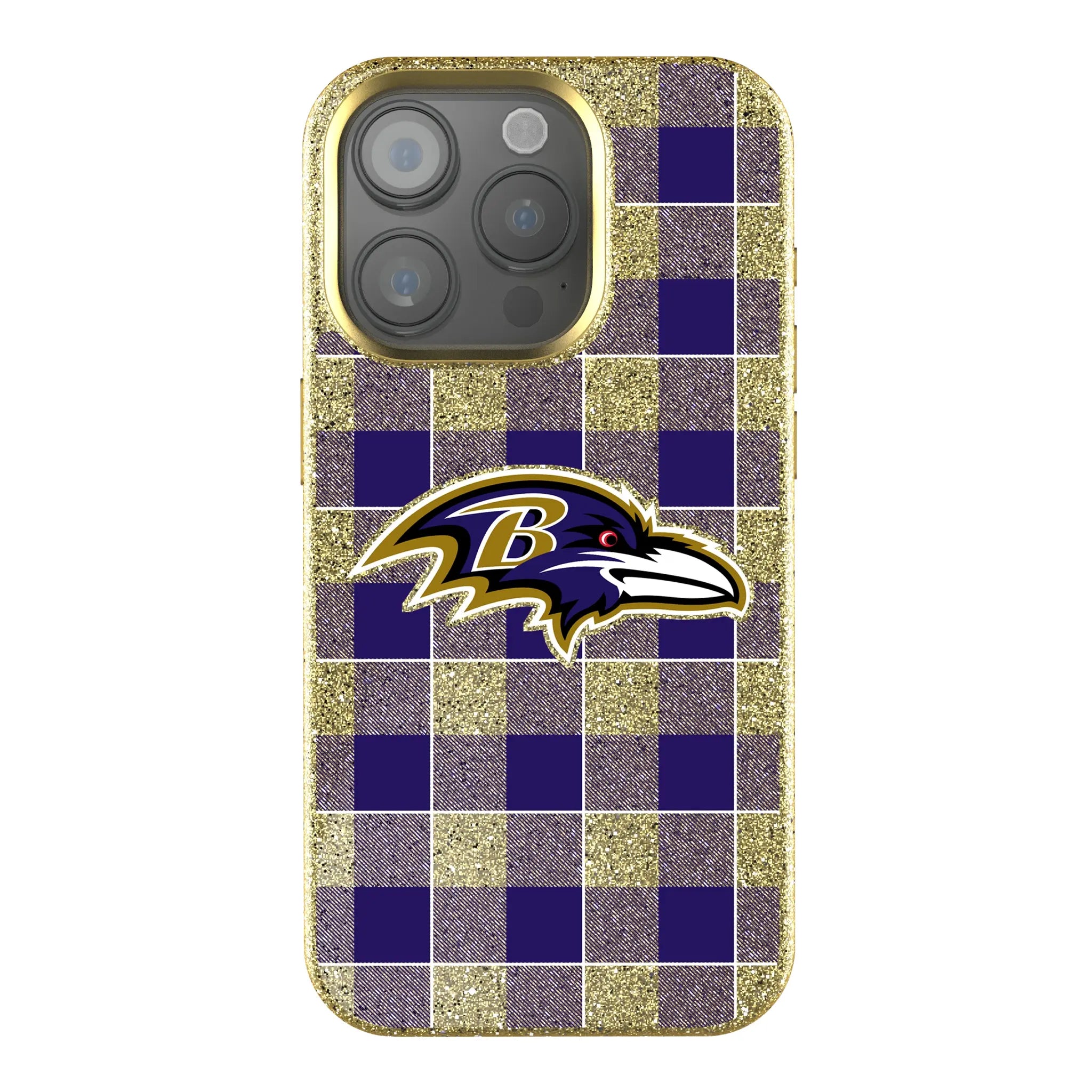 Baltimore Ravens Plaid iPhone Bling Phone Case for Apple iPhone