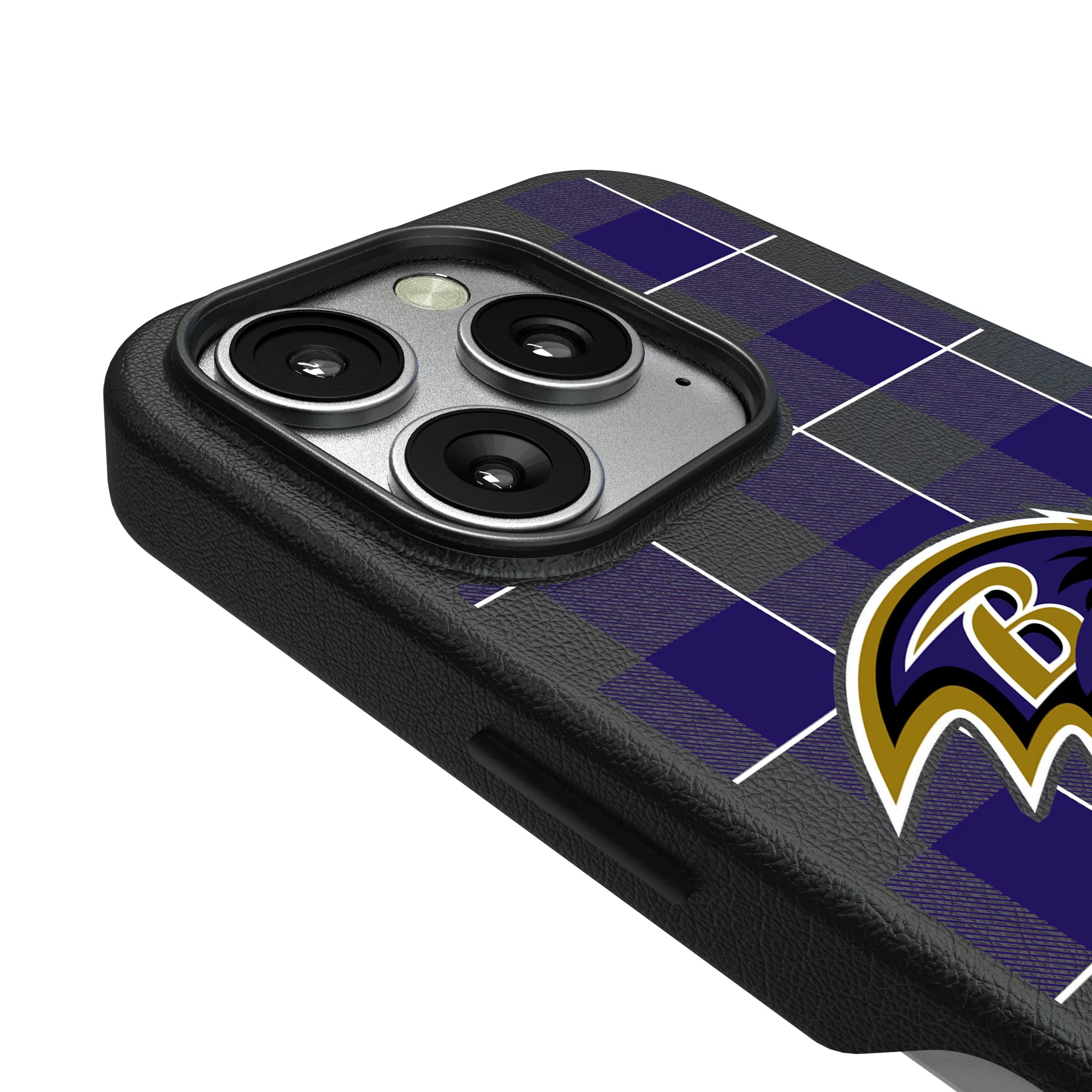 Baltimore Ravens Plaid iPhone MagSafe Compatible Phone Case for Apple iPhone - Detail