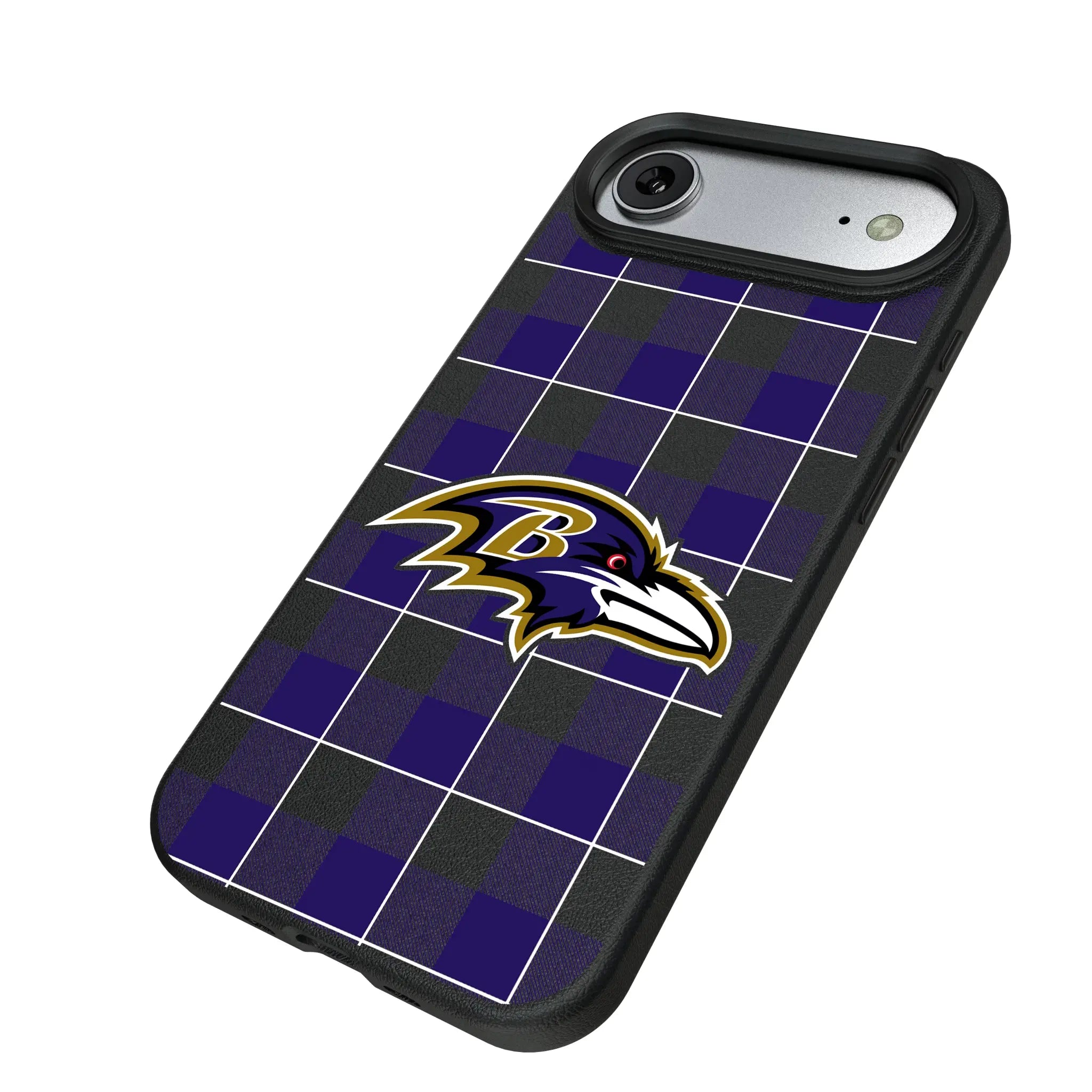 Baltimore Ravens Plaid iPhone MagSafe Compatible Phone Case for Apple iPhone - Isometric View#Device_iPhone Air
