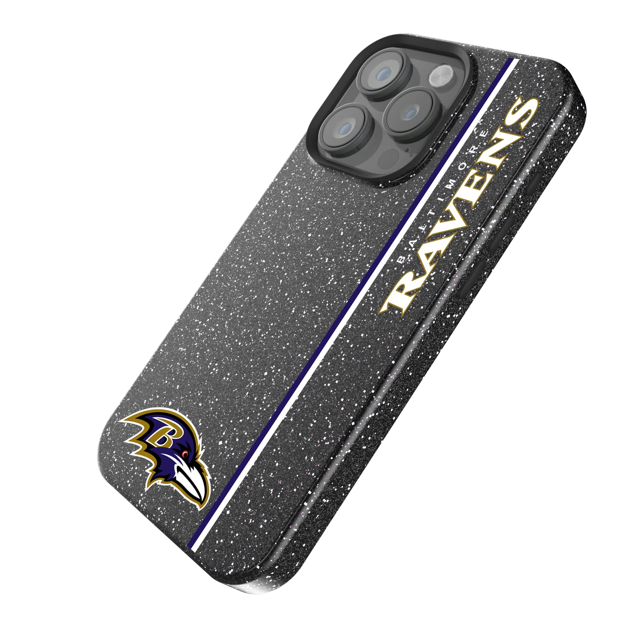 Baltimore Ravens Sidebar iPhone Bling Phone Case for Apple iPhone - Isometric View