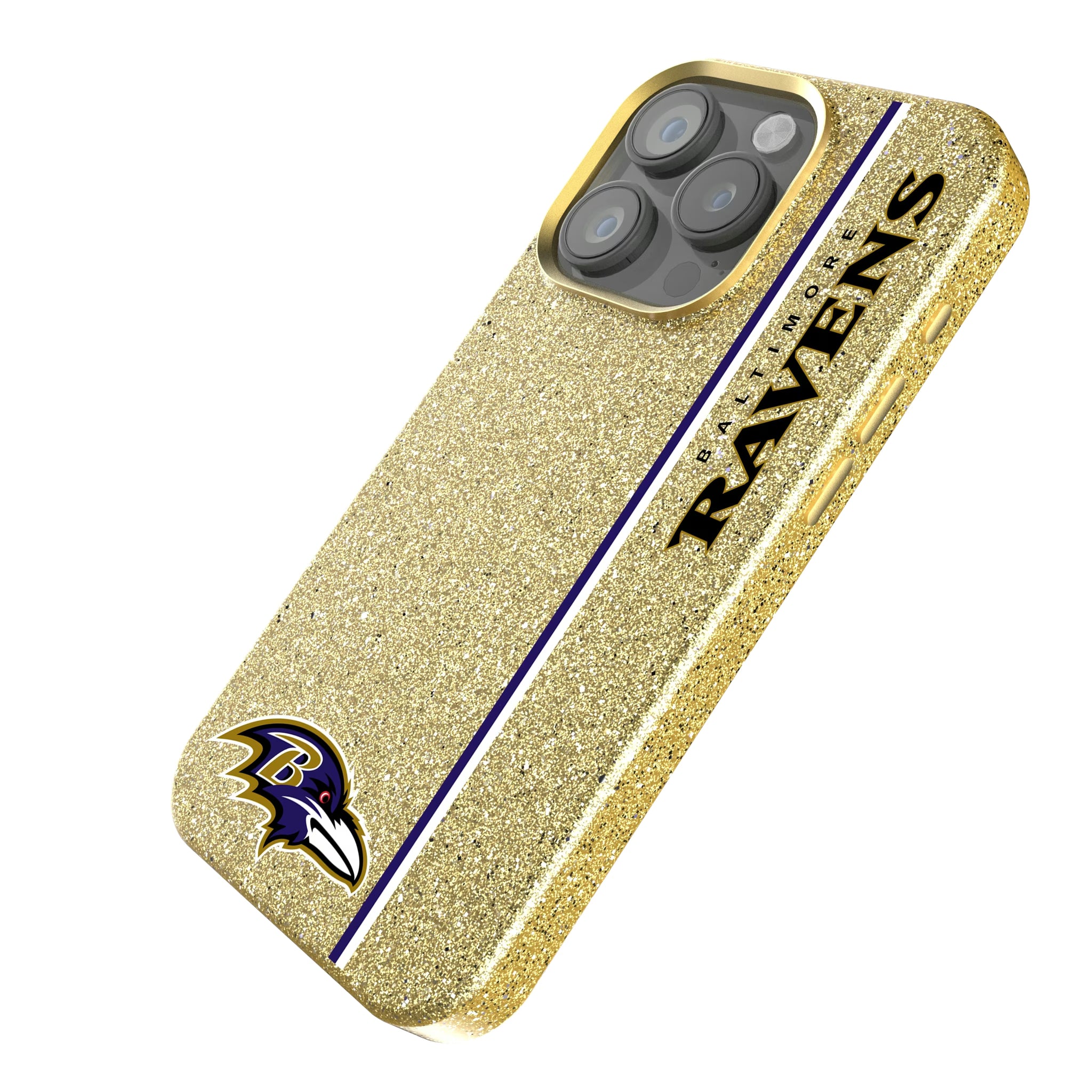 Baltimore Ravens Sidebar iPhone Bling Phone Case for Apple iPhone - Isometric View