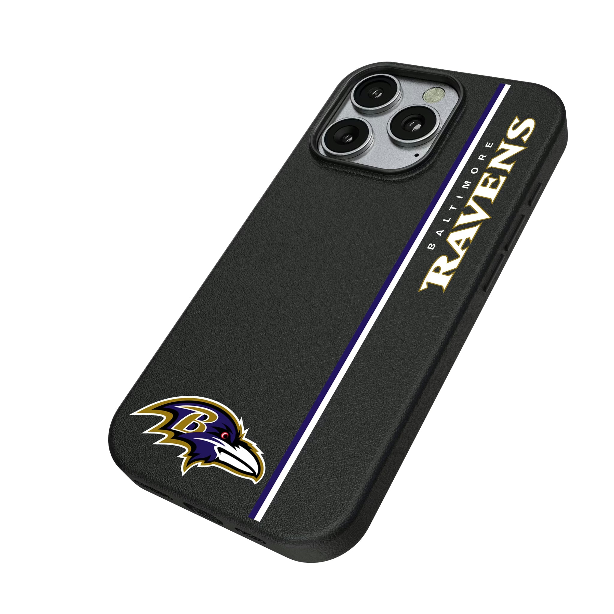 Baltimore Ravens Sidebar iPhone MagSafe Compatible Phone Case for Apple iPhone - Isometric View