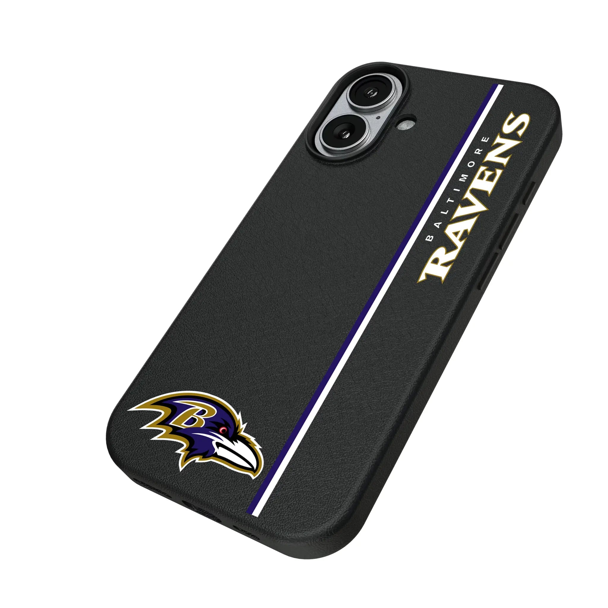 Baltimore Ravens Sidebar iPhone MagSafe Compatible Phone Case for Apple iPhone - Isometric View#Device_iPhone 17