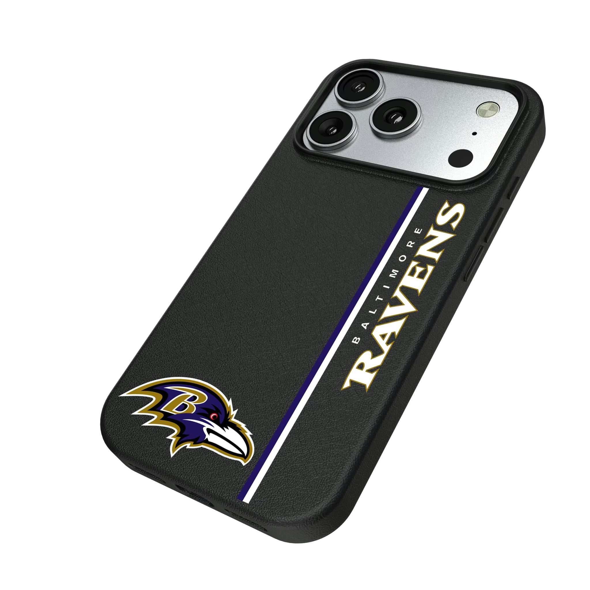 Baltimore Ravens Sidebar iPhone MagSafe Compatible Phone Case for Apple iPhone - Isometric View#Device_iPhone 17 Pro