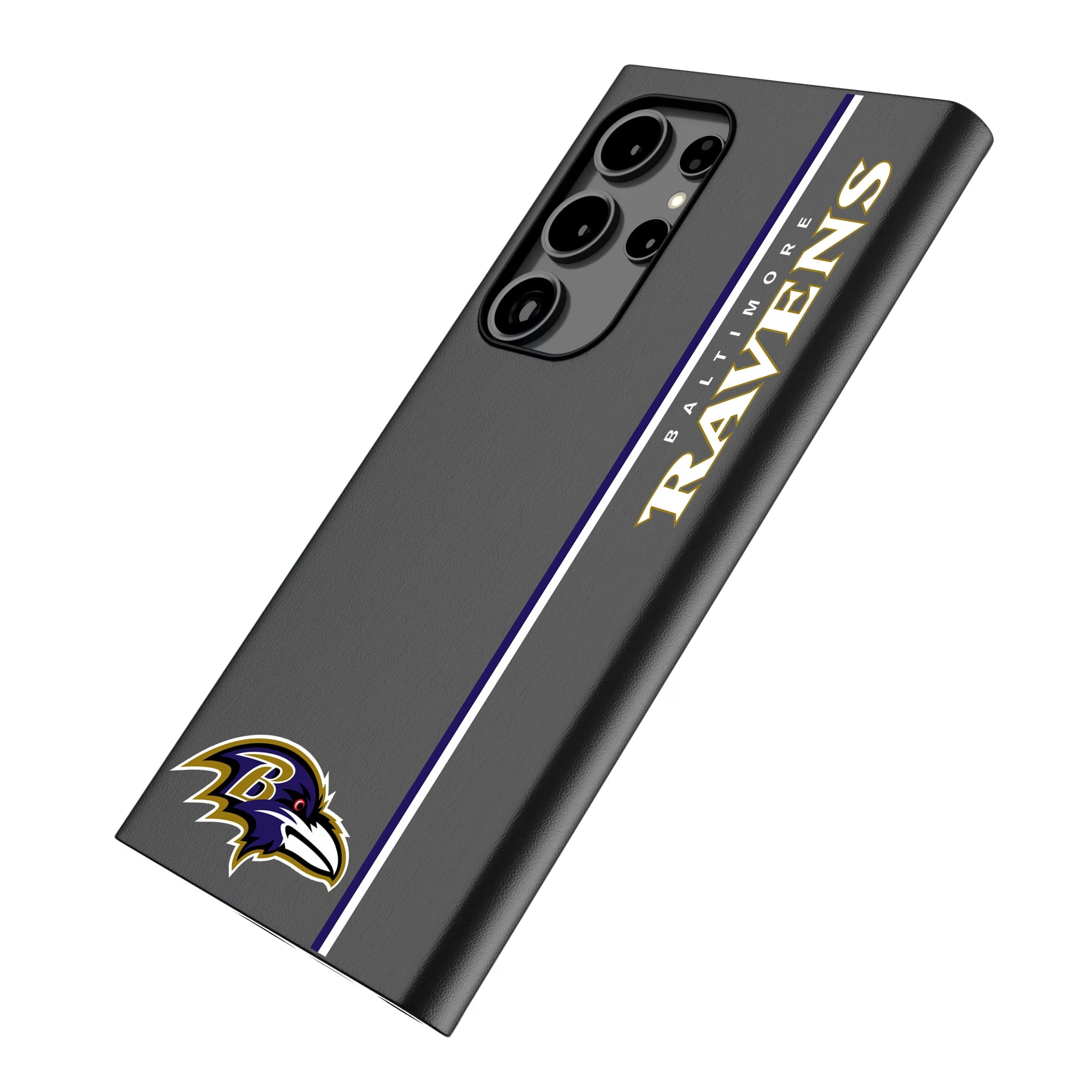 Baltimore Ravens Sidebar Galaxy MagSafe Compatible Phone Case for Samsung Galaxy - Isometric View
