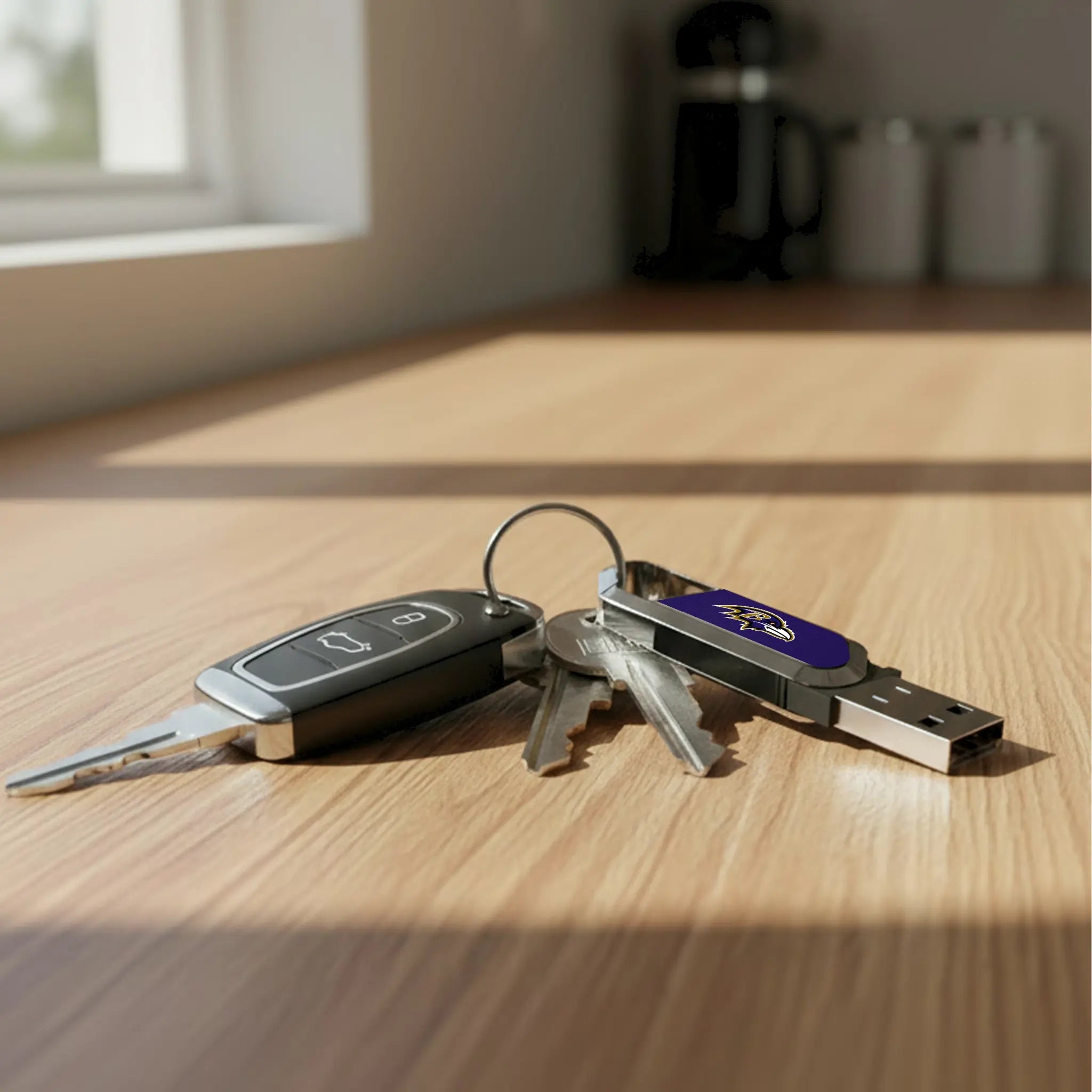 Baltimore Ravens Solid USB 64GB Clip Style Flash Drive - Lifestyle
