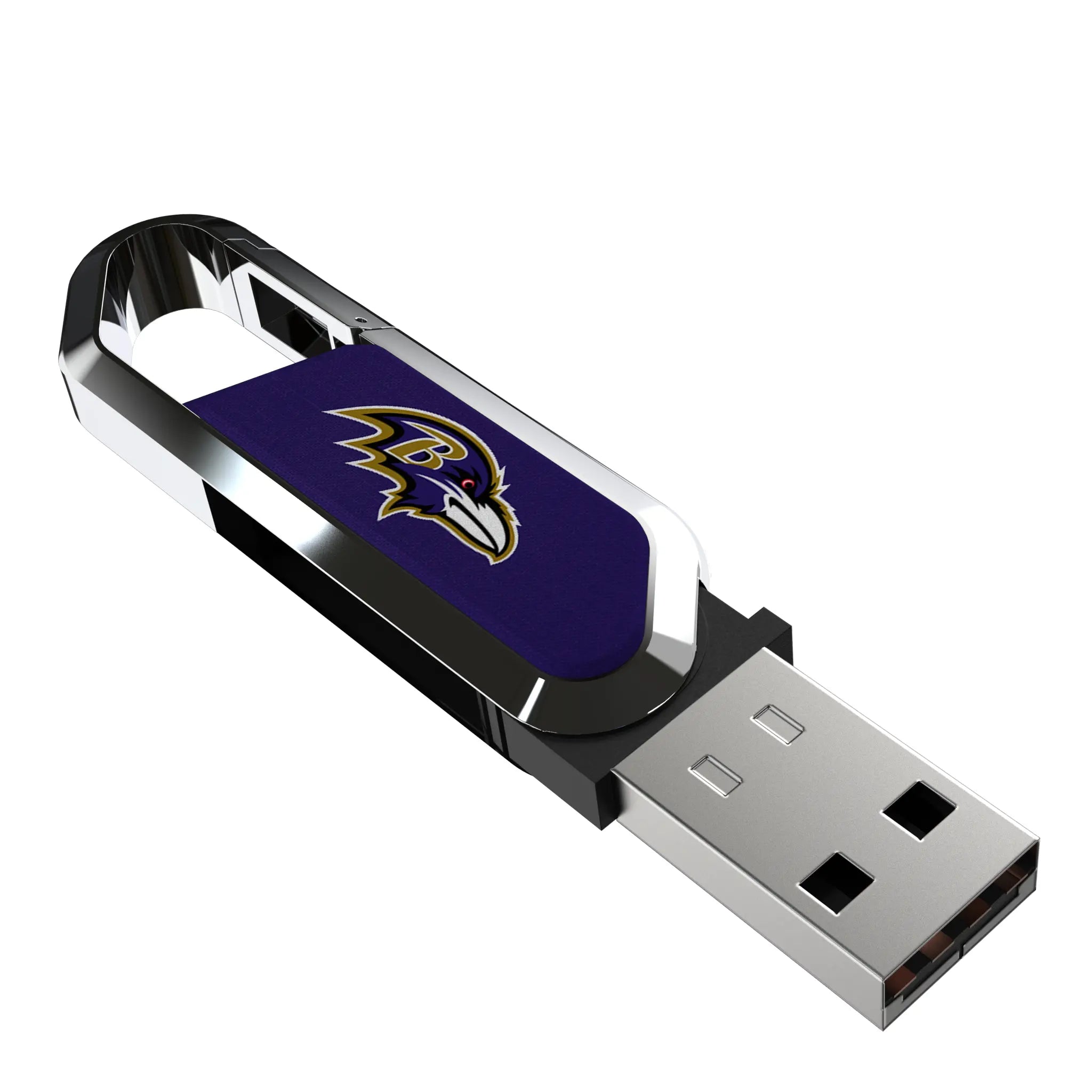 Baltimore Ravens Solid USB 64GB Clip Style Flash Drive
