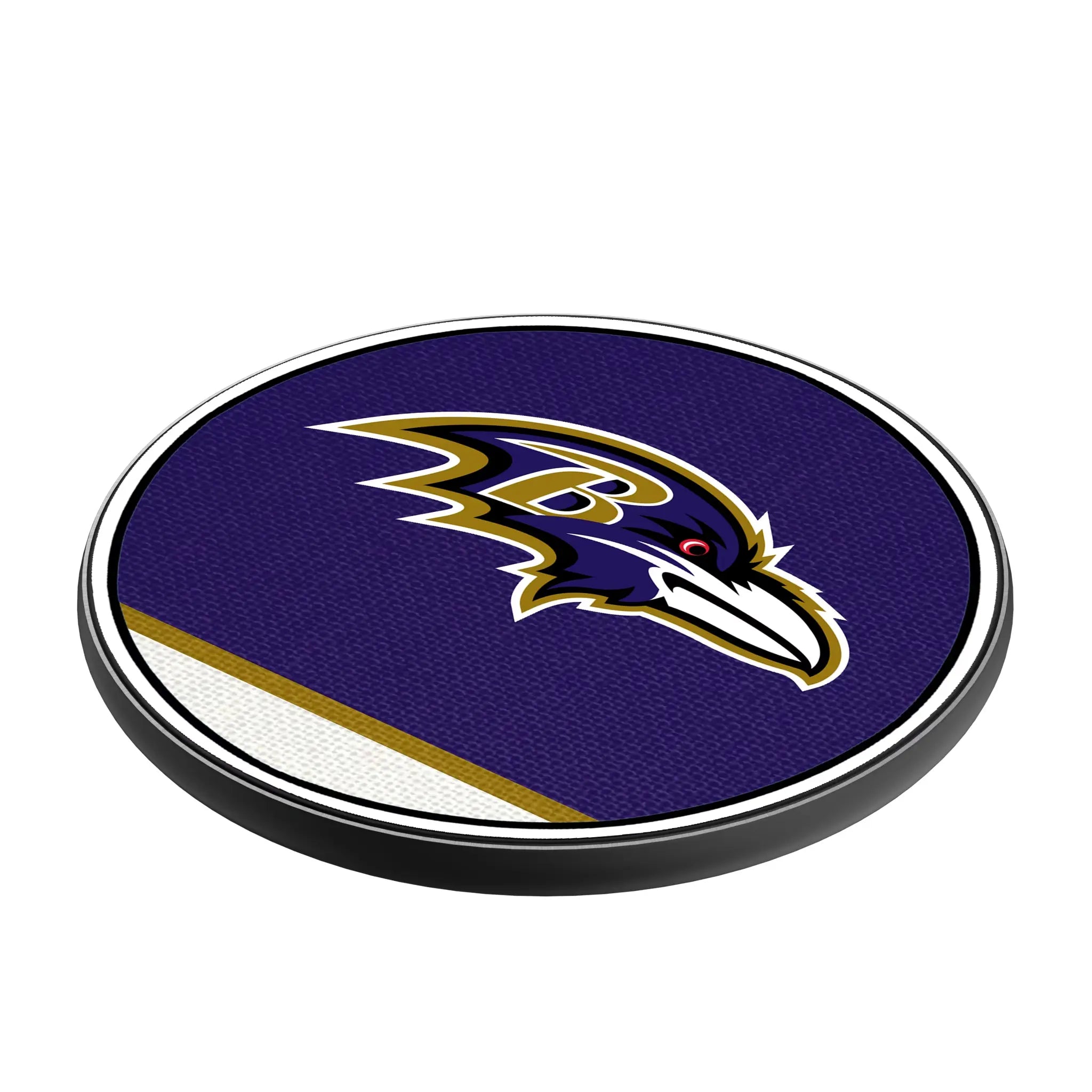 Baltimore Ravens Stripe 15-Watt Wireless Charger - Isometric View