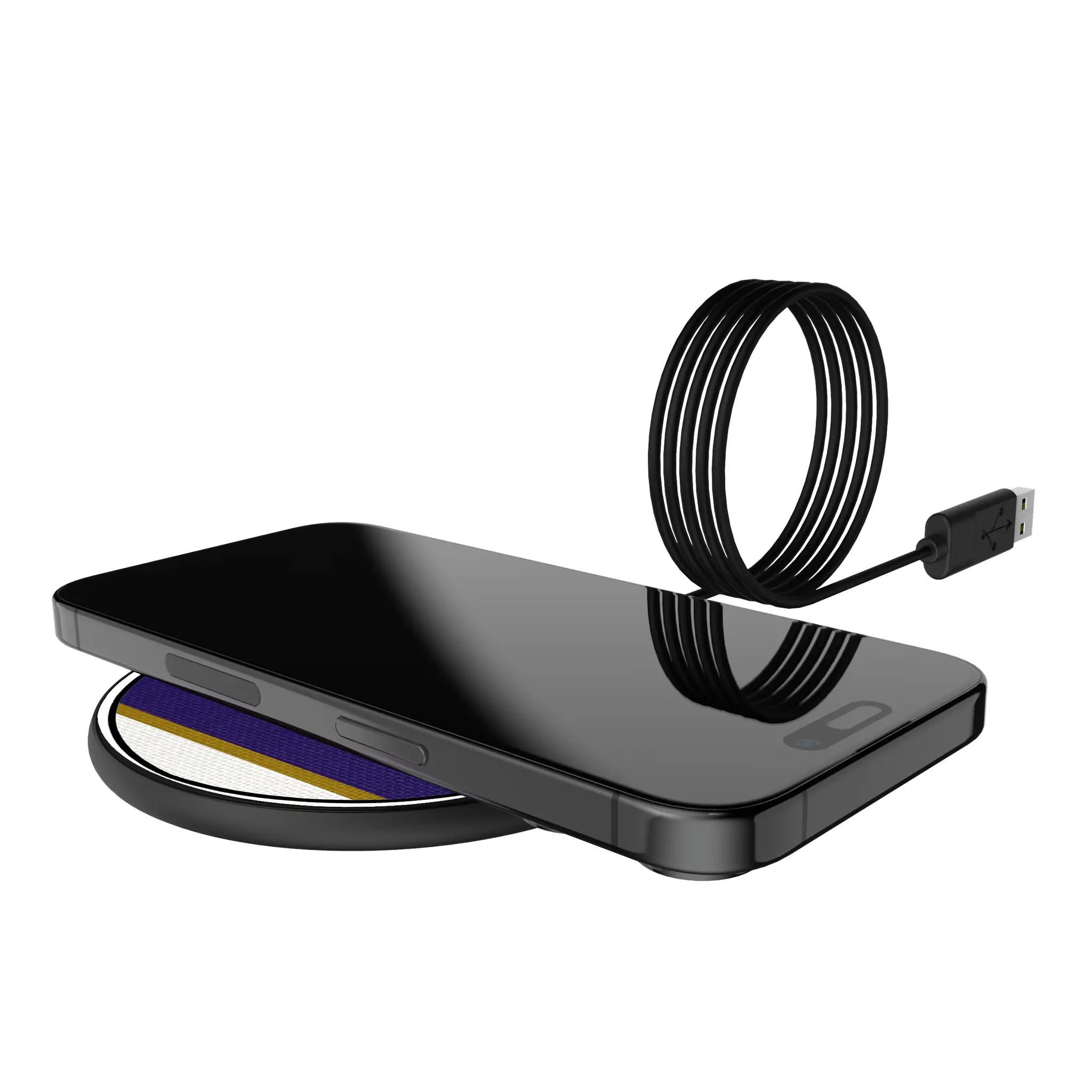Baltimore Ravens Stripe 15-Watt Wireless Charger - Lifestyle