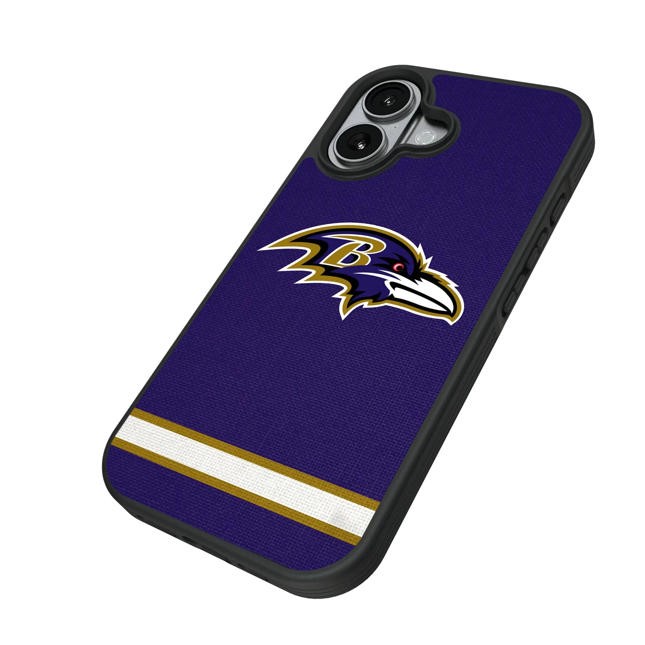 Baltimore Ravens Stripe iPhone Bump Phone Case for Apple iPhone - Isometric View#Device_iPhone 17