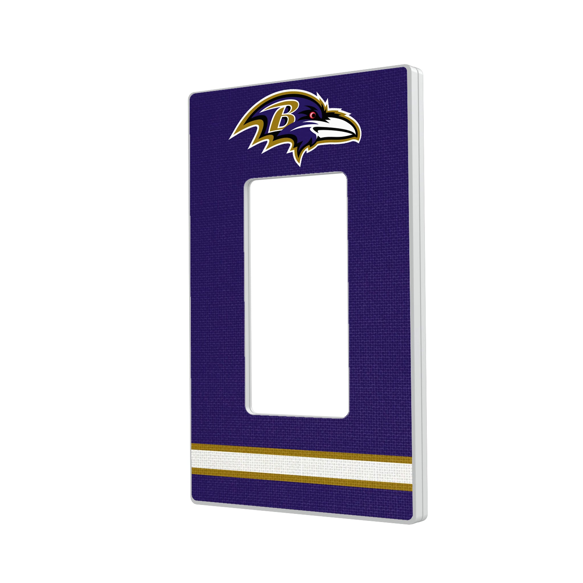 Baltimore Ravens Stripe Hidden-Screw Light Switch Plate#Style_Single Rocker