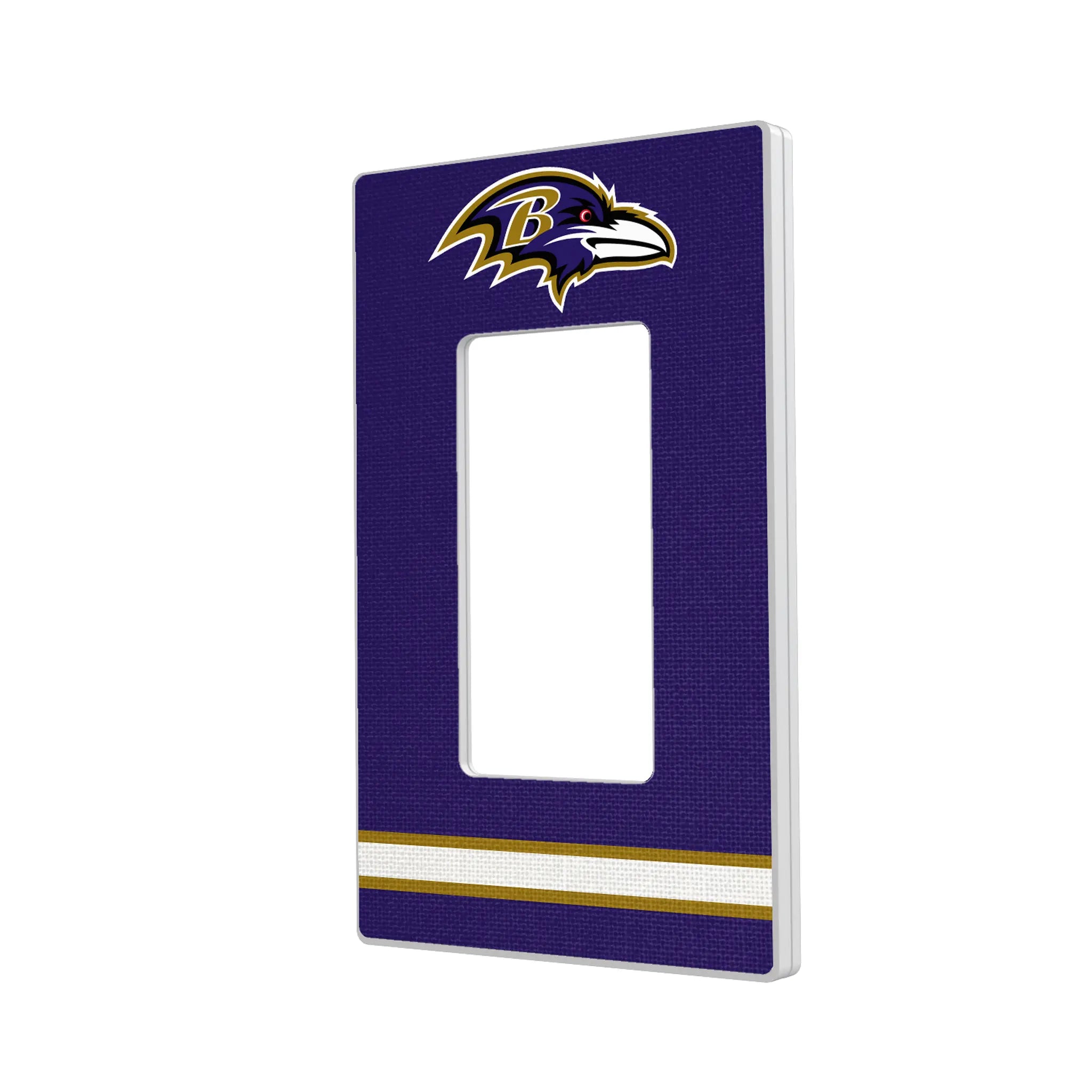 Baltimore Ravens Stripe Hidden-Screw Light Switch Plate#Style_Single Rocker