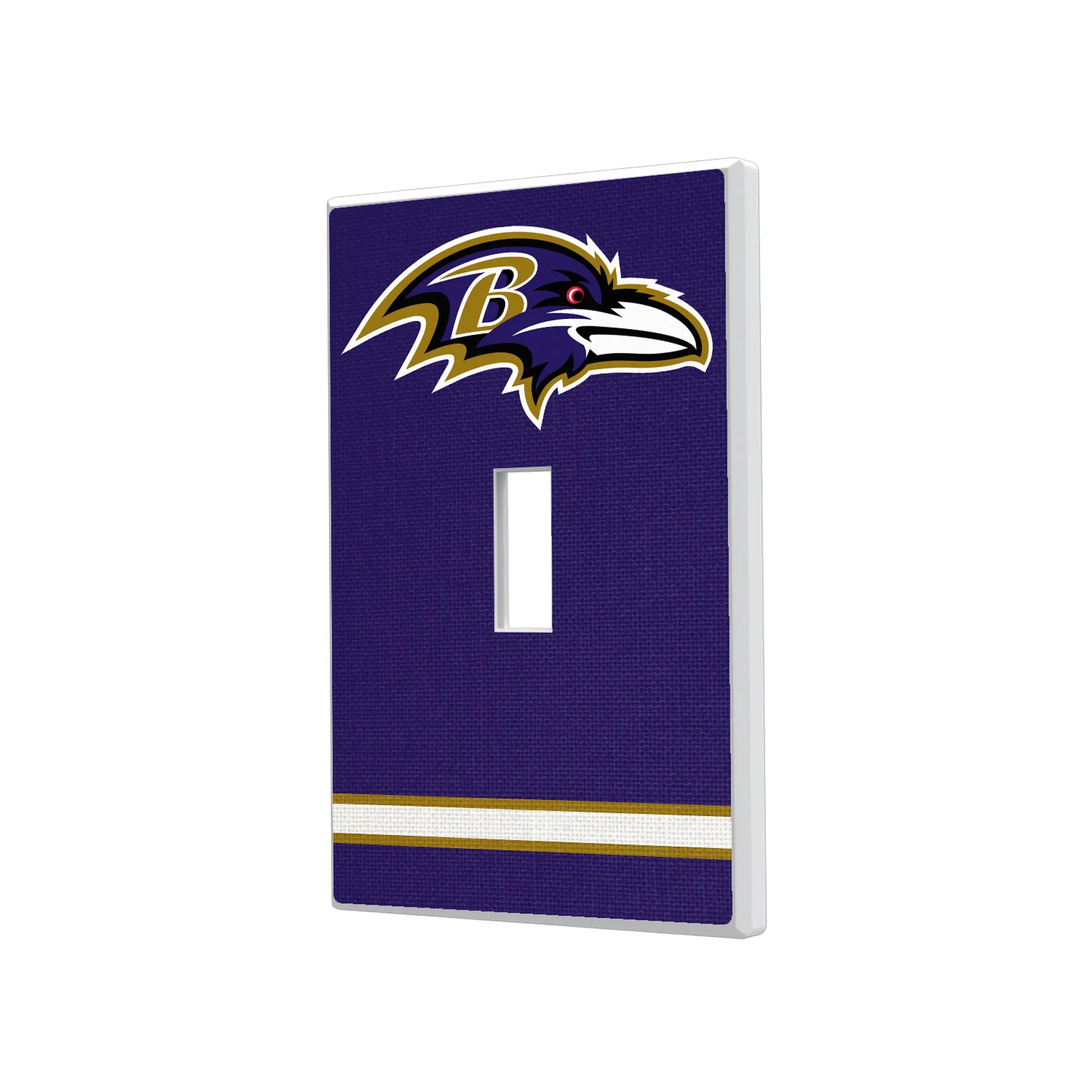Baltimore Ravens Stripe Hidden-Screw Light Switch Plate#Style_Single Toggle