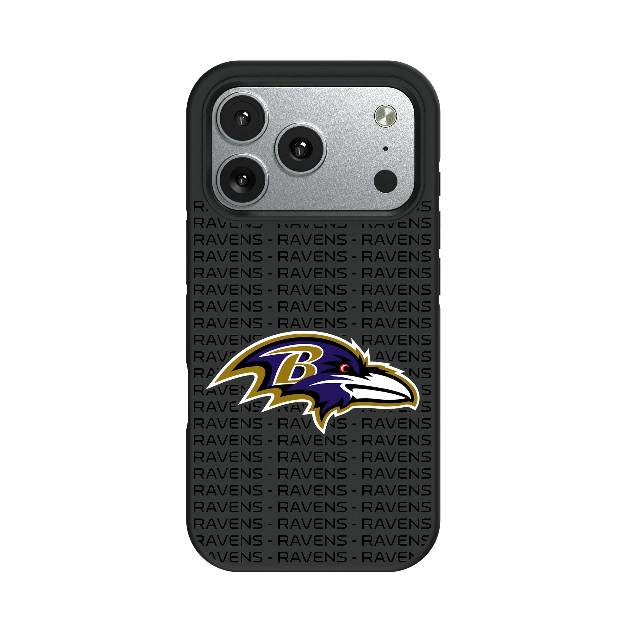 Baltimore Ravens Text Backdrop iPhone Bump Phone Case for Apple iPhone#Device_iPhone 17 Pro