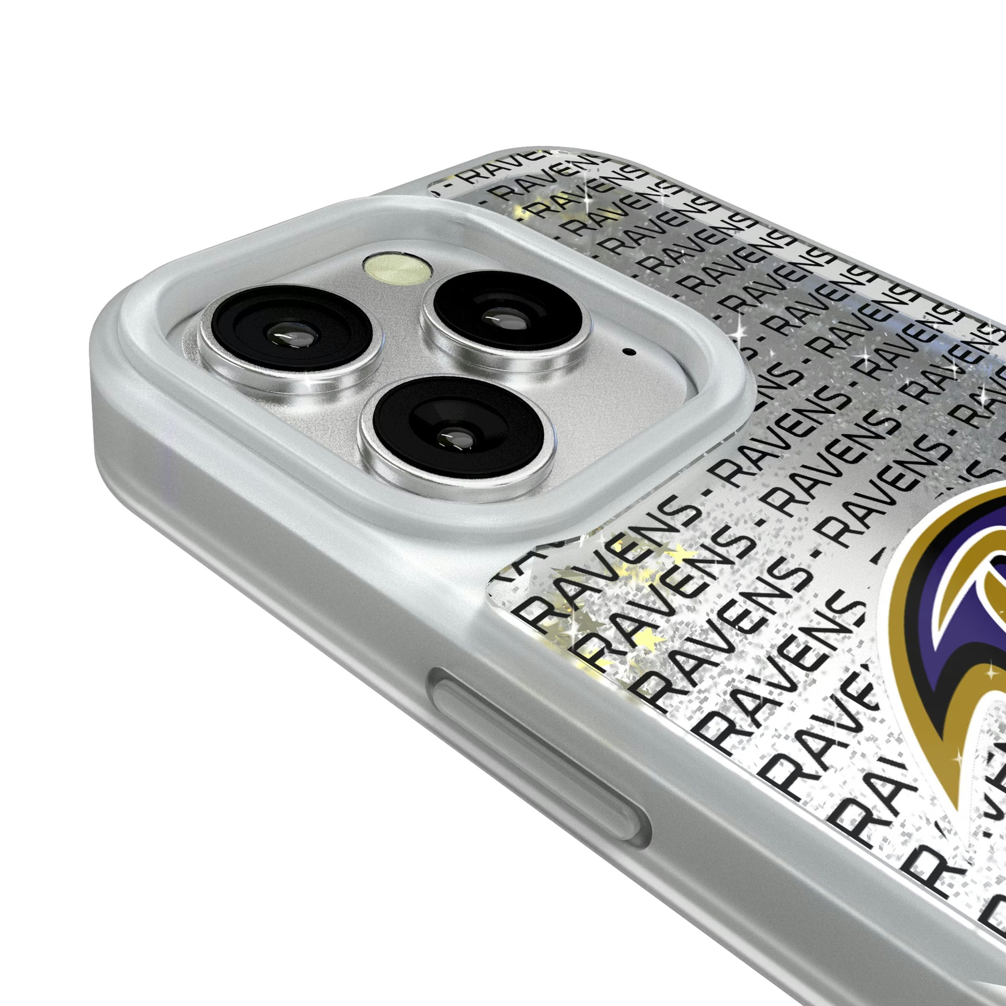 Baltimore Ravens Text Backdrop iPhone Glitter Phone Case for Apple iPhone - Detail#Device_iPhone 16 Pro