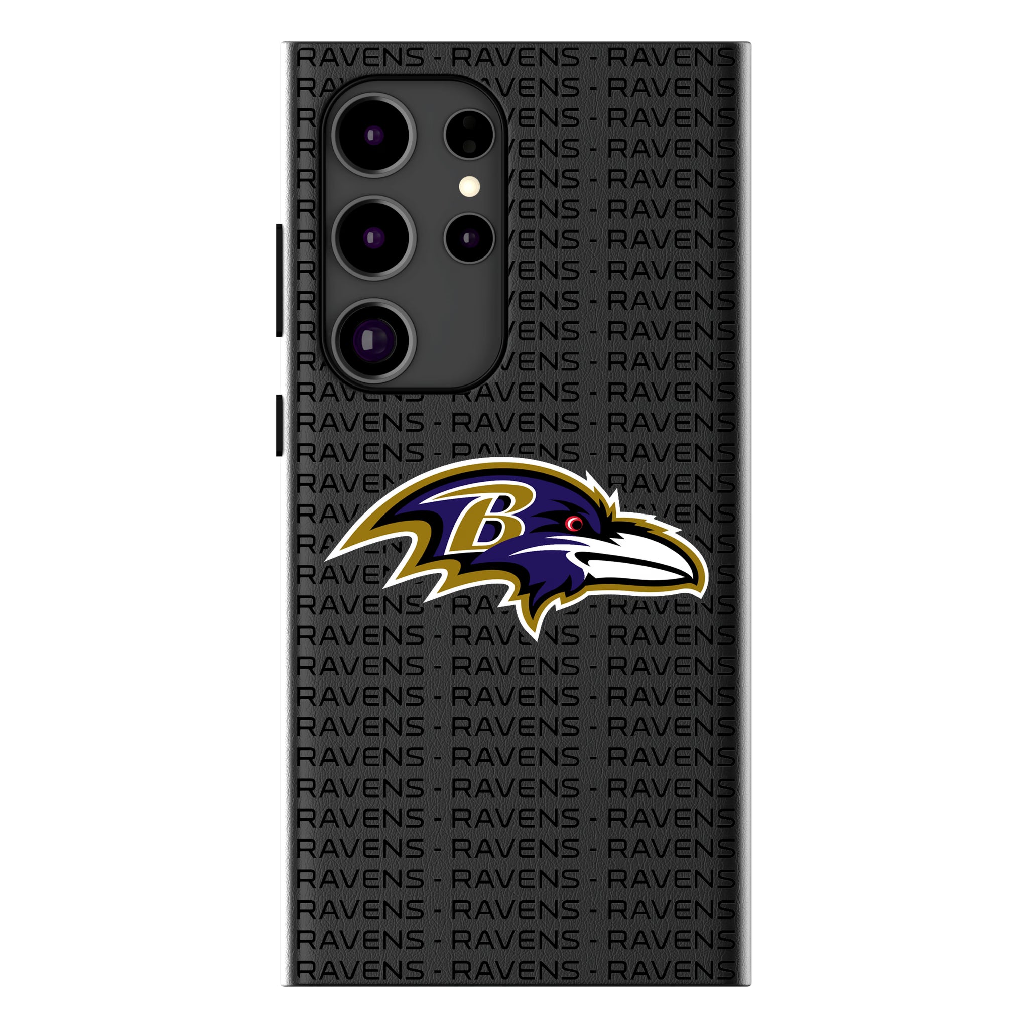 Baltimore Ravens Text Backdrop Galaxy MagSafe Compatible Phone Case for Samsung Galaxy