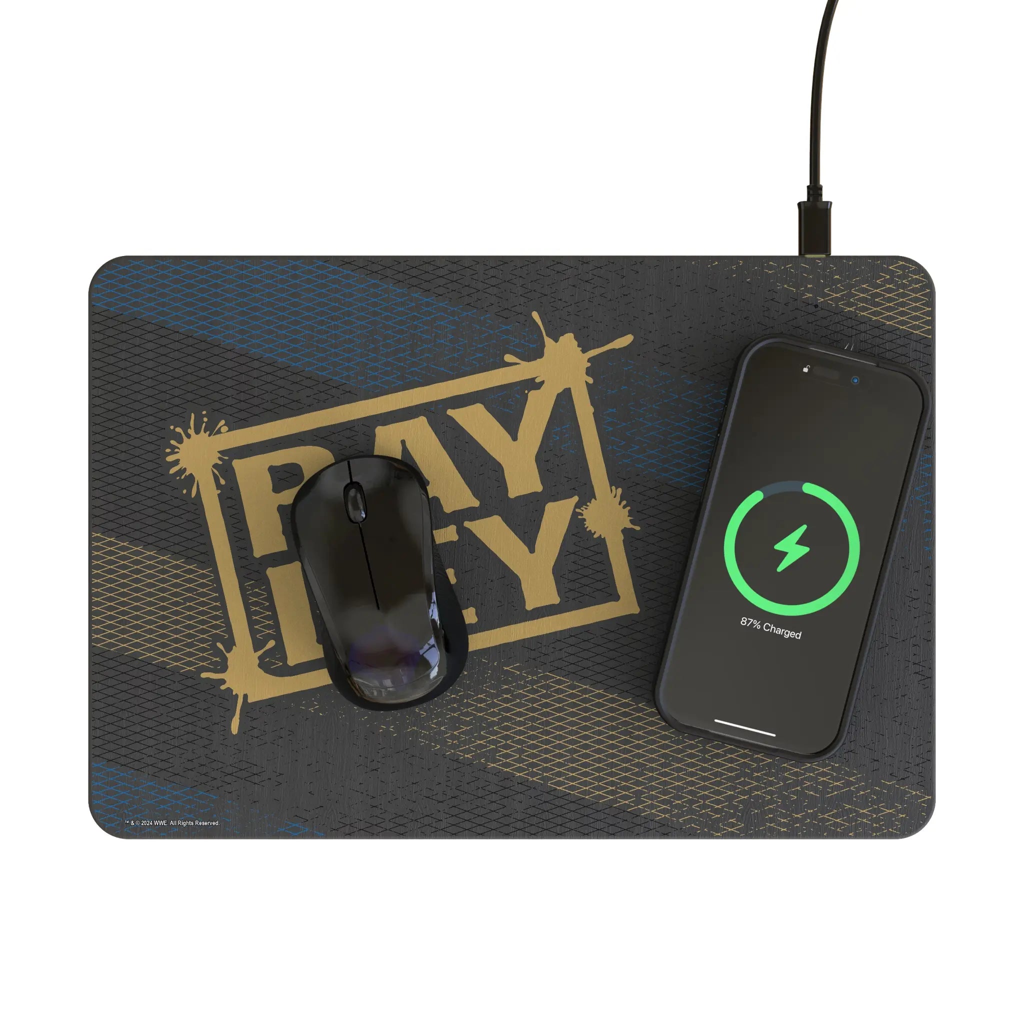 Bayley Steel 15-Watt Wireless Charger and Mouse Pad - Lifestyle