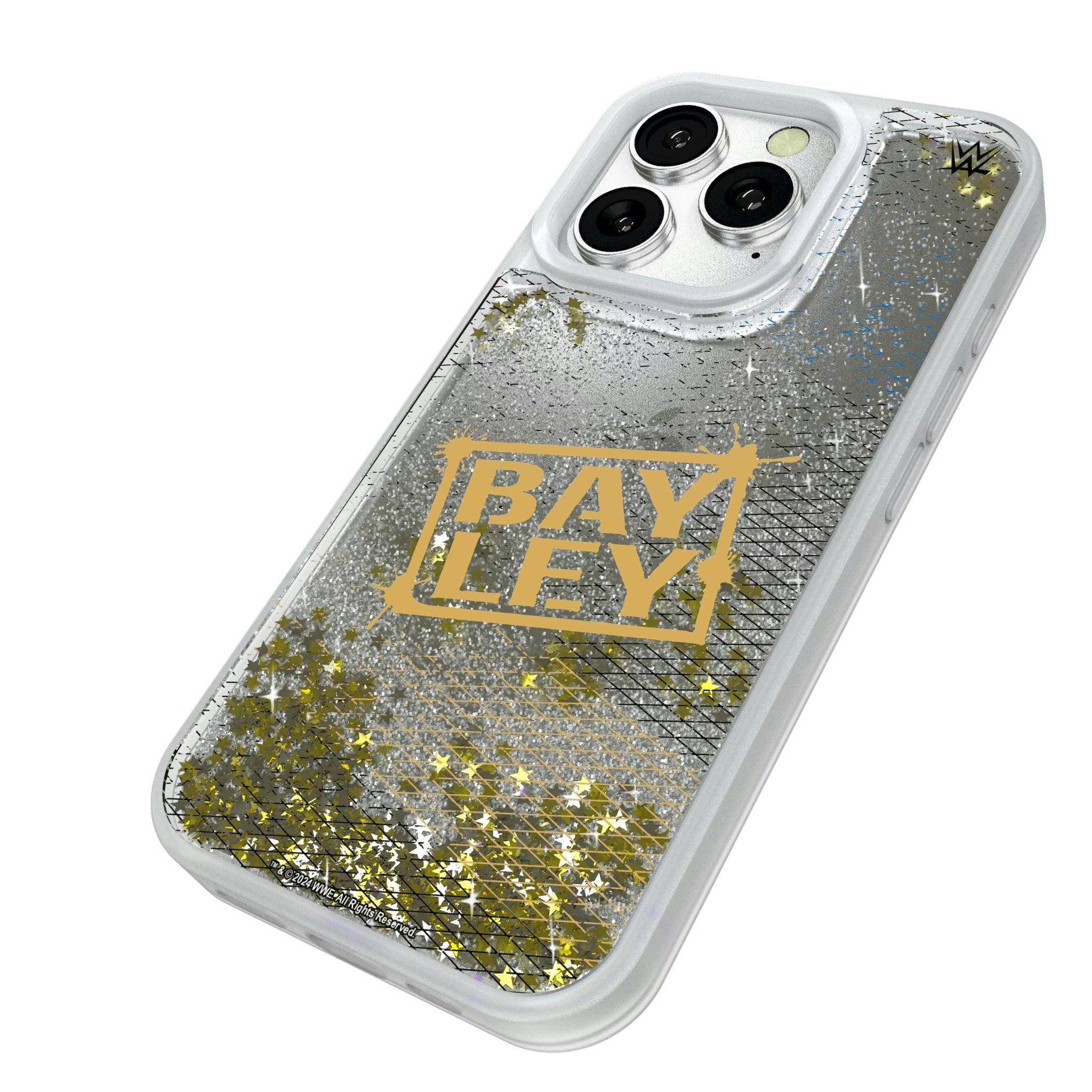 Bayley Steel iPhone Glitter Phone Case for Apple iPhone - Isometric View#Device_iPhone 16 Pro
