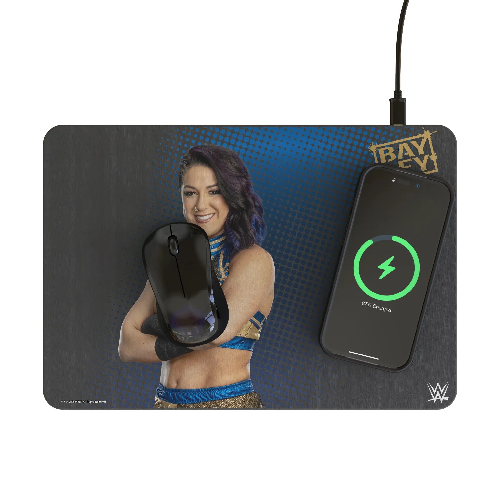 Bayley Superstar 15-Watt Wireless Charger and Mouse Pad - Lifestyle