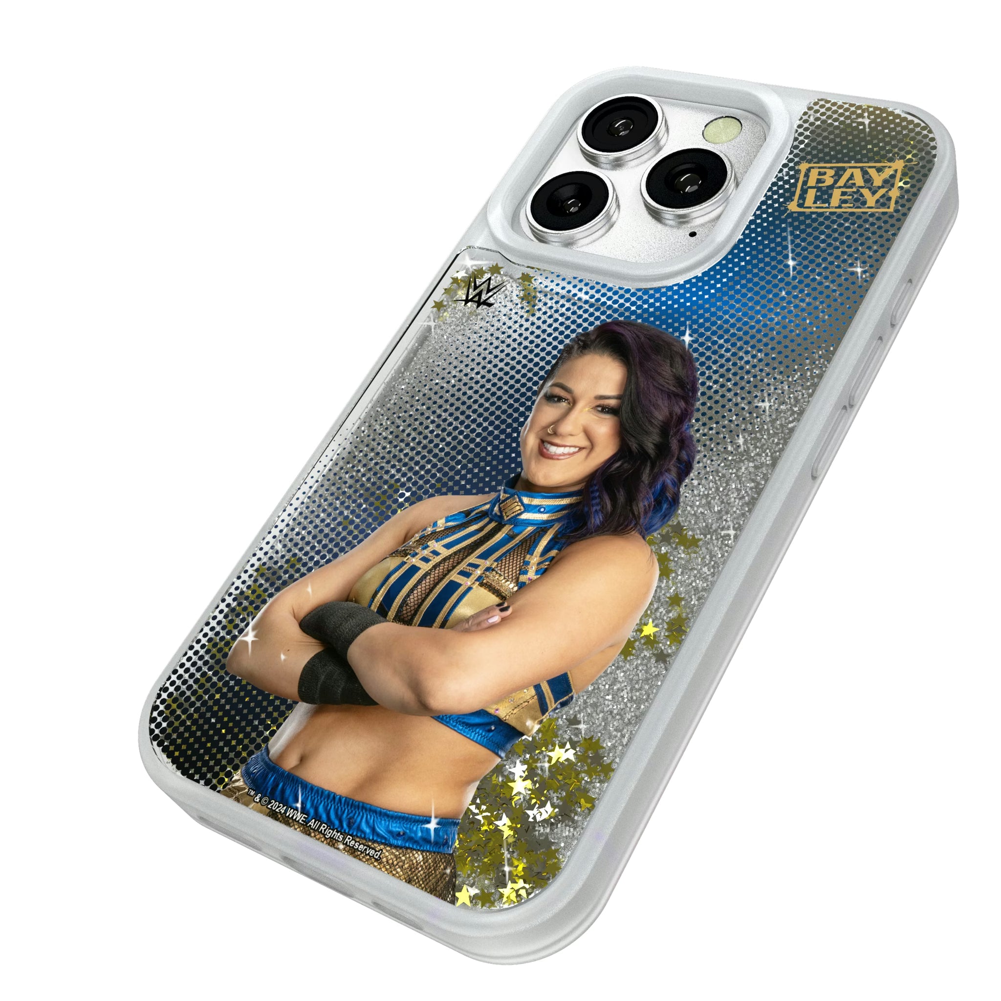 Bayley Superstar iPhone Glitter Phone Case for Apple iPhone - Isometric View#Device_iPhone 16 Pro
