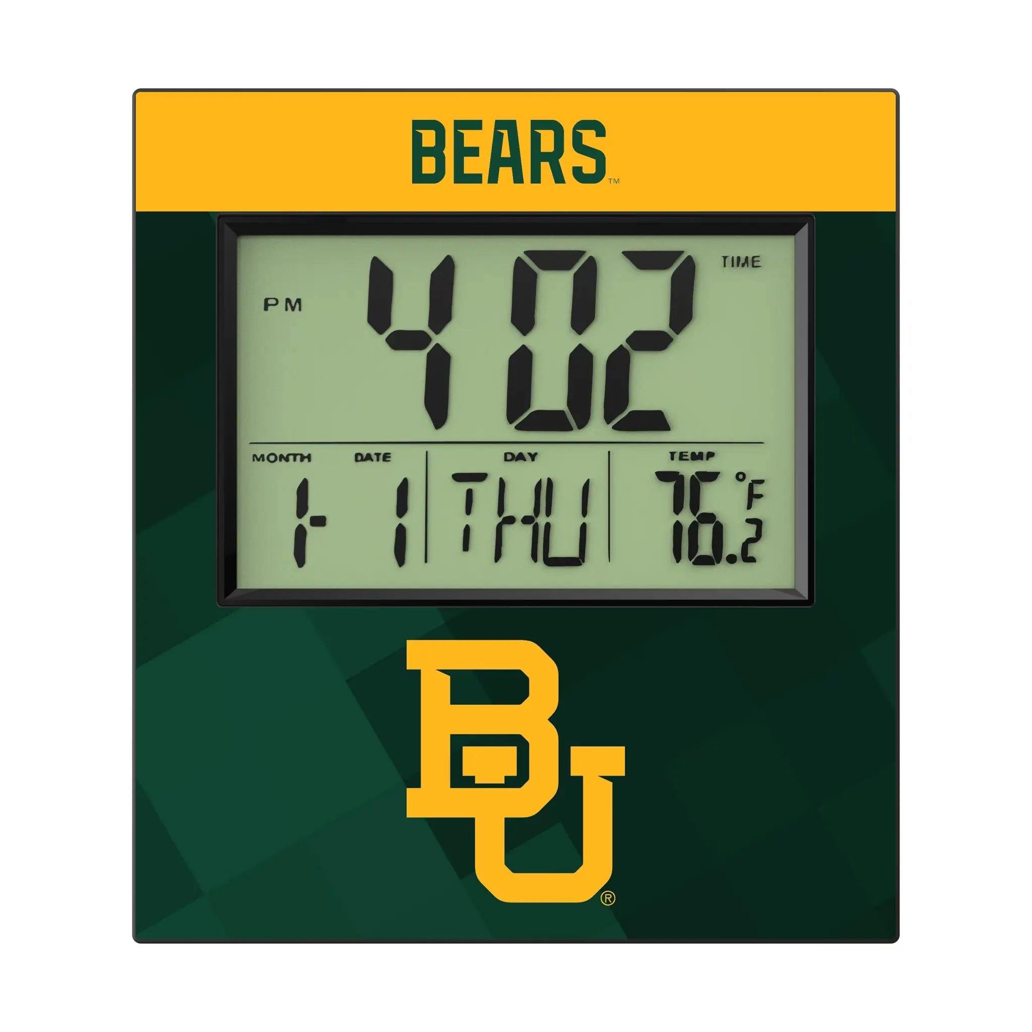 Baylor University Bears Color Block Wall Clock