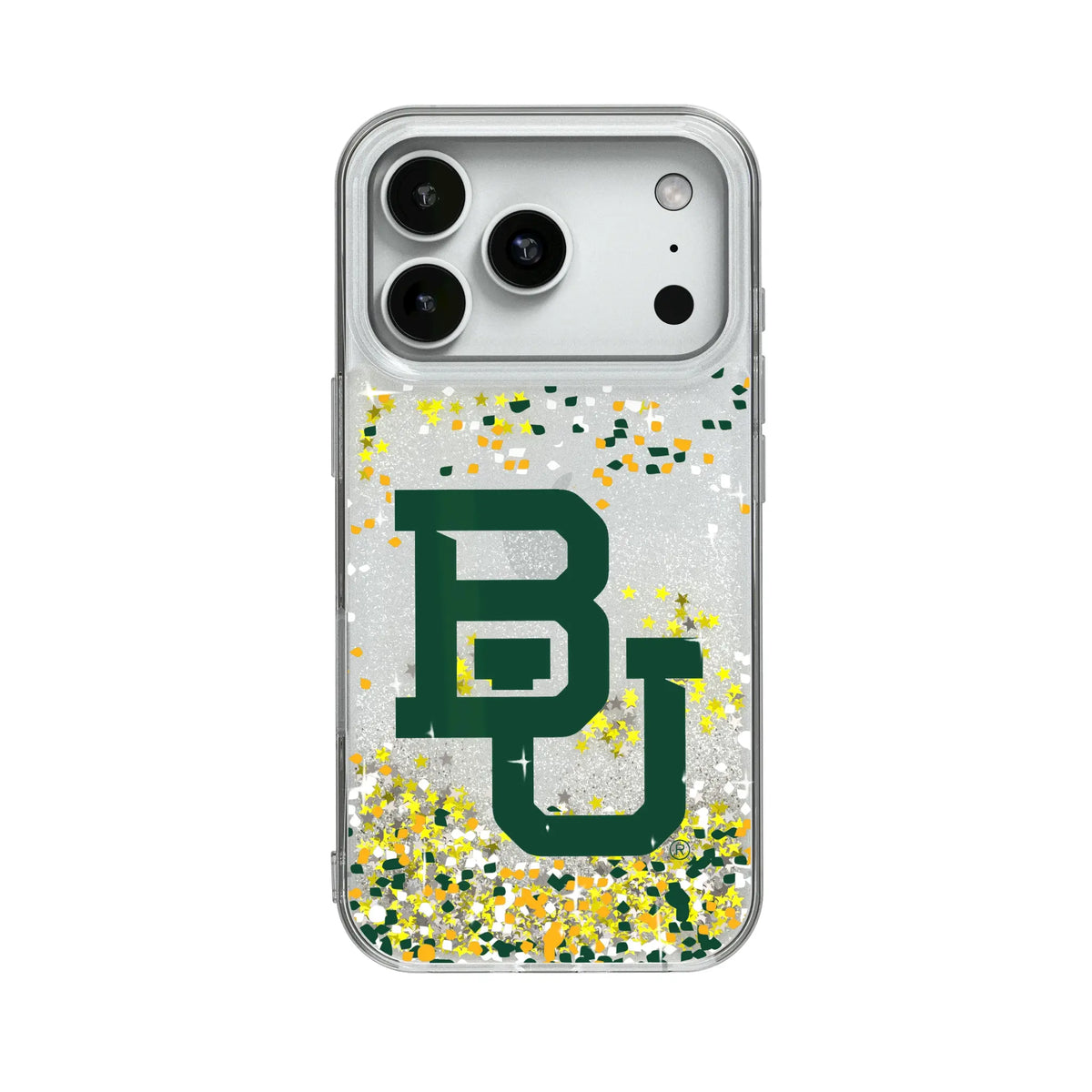Baylor University Bears Confetti Glitter Phone Case for Apple iPhone