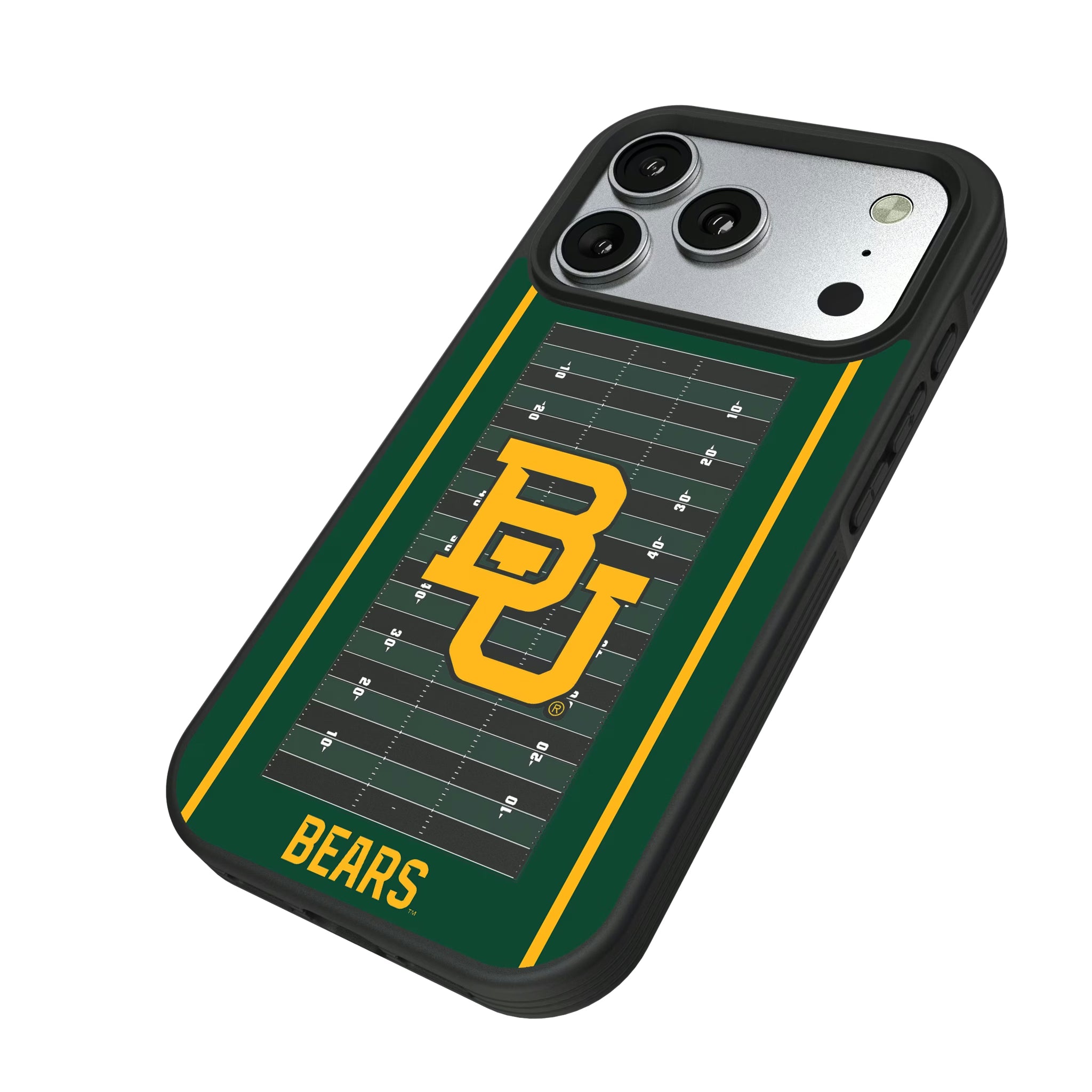 Baylor University Bears Field iPhone Bump Phone Case for Apple iPhone - Isometric View#Device_iPhone 17 Pro